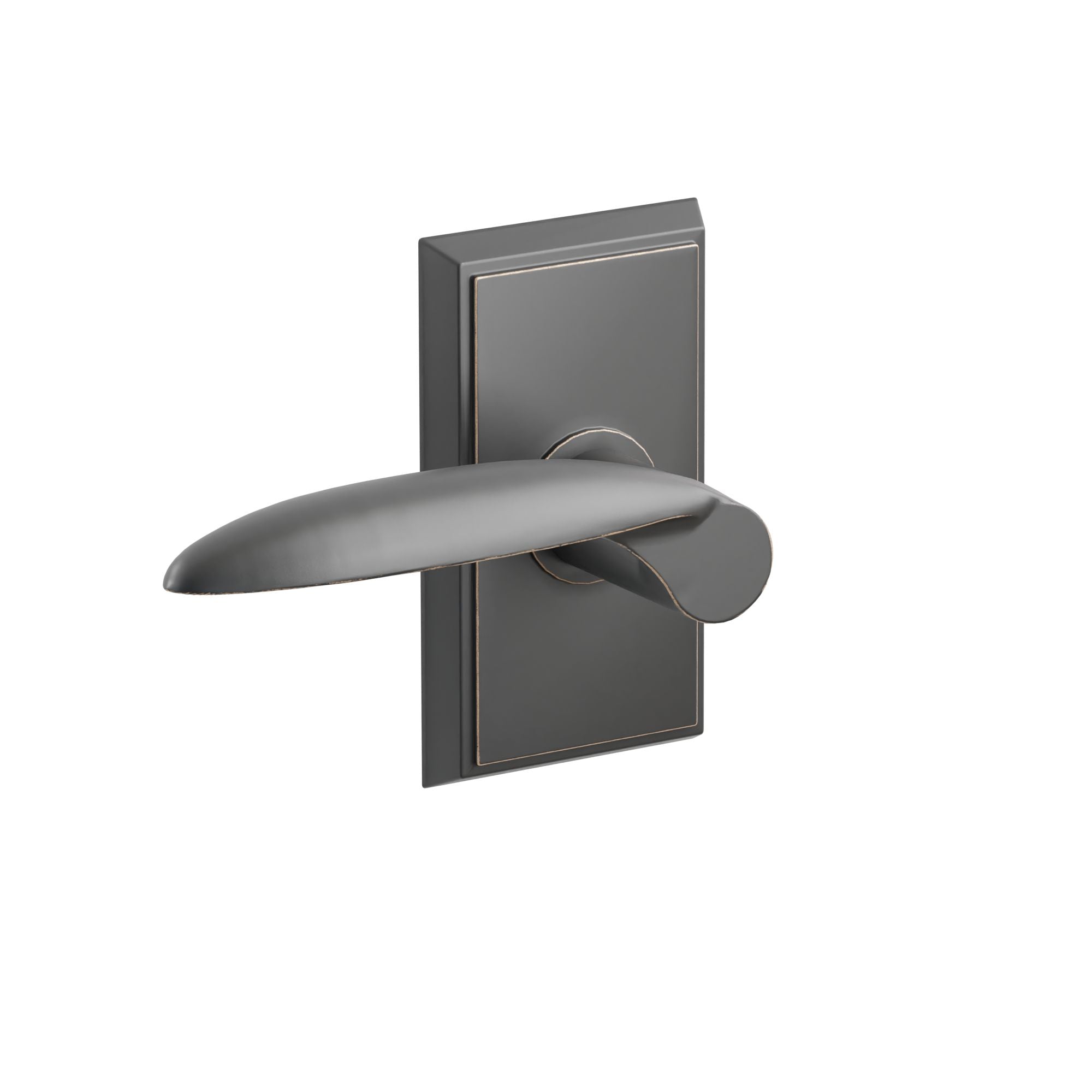 Emtek Concealed Fastener Mercury Lever Set With Rectangular Rosette