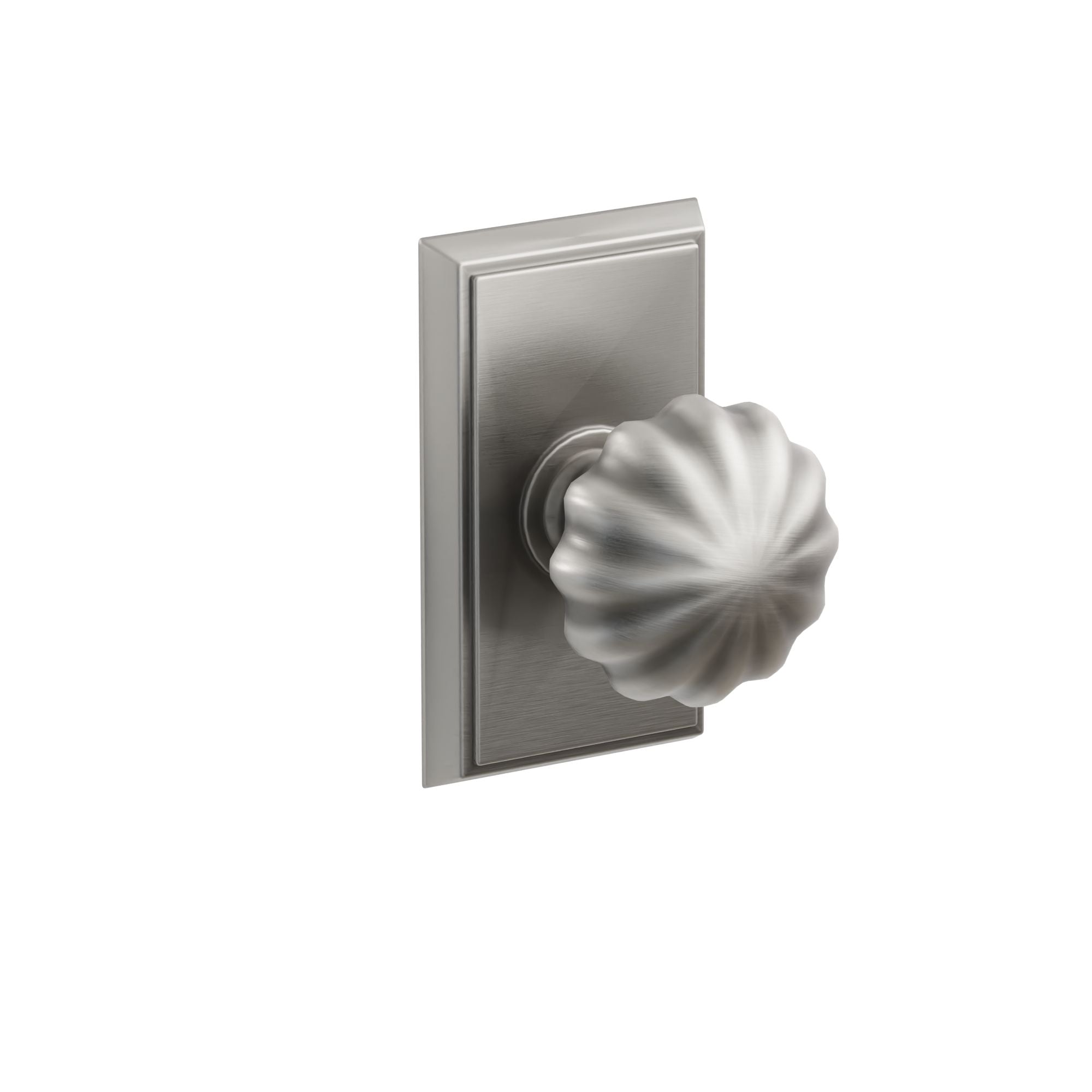 Emtek Concealed Fastener Melon Knob Set With Rectangular Rosette