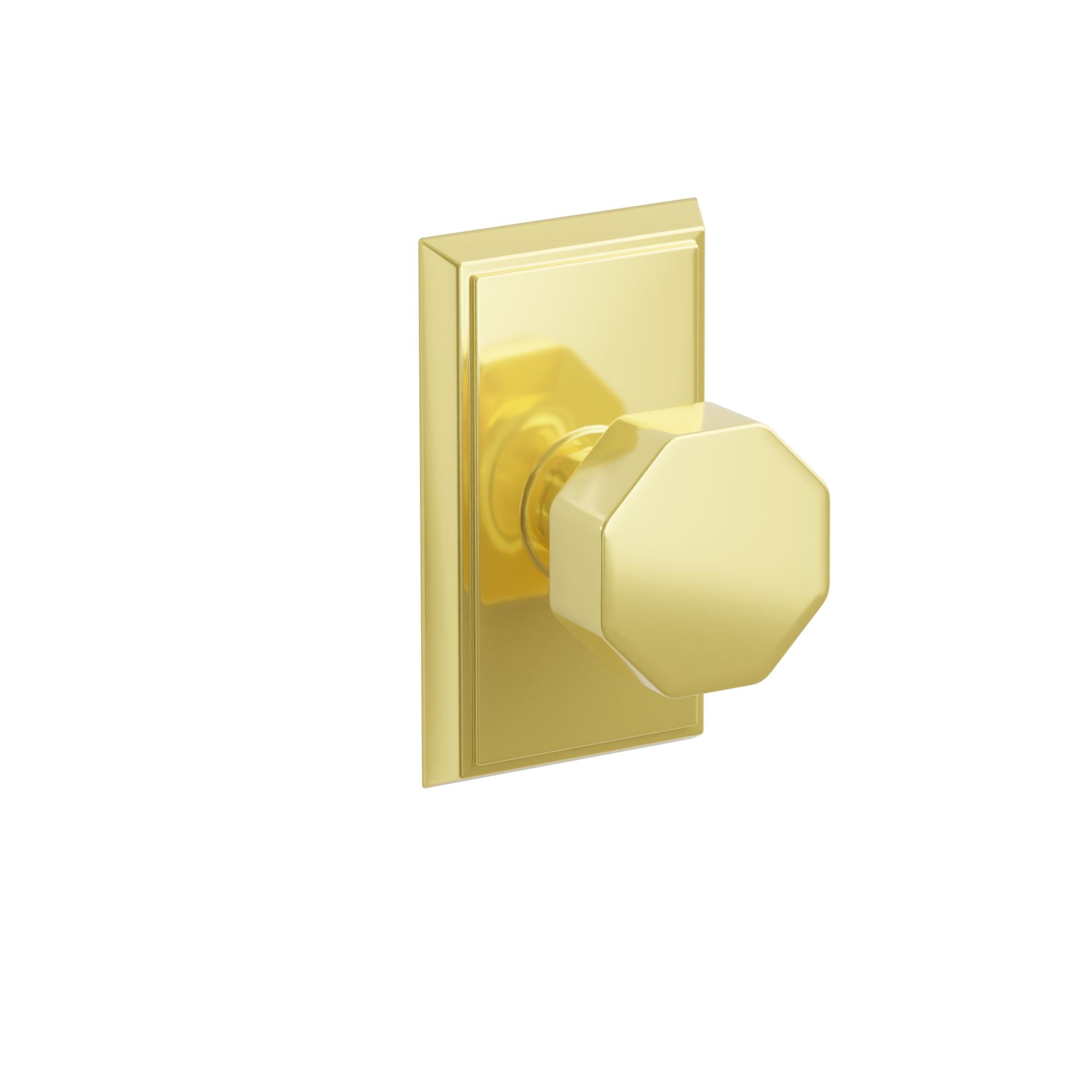 Emtek Octagon Knob Set with Rectangular Rosette