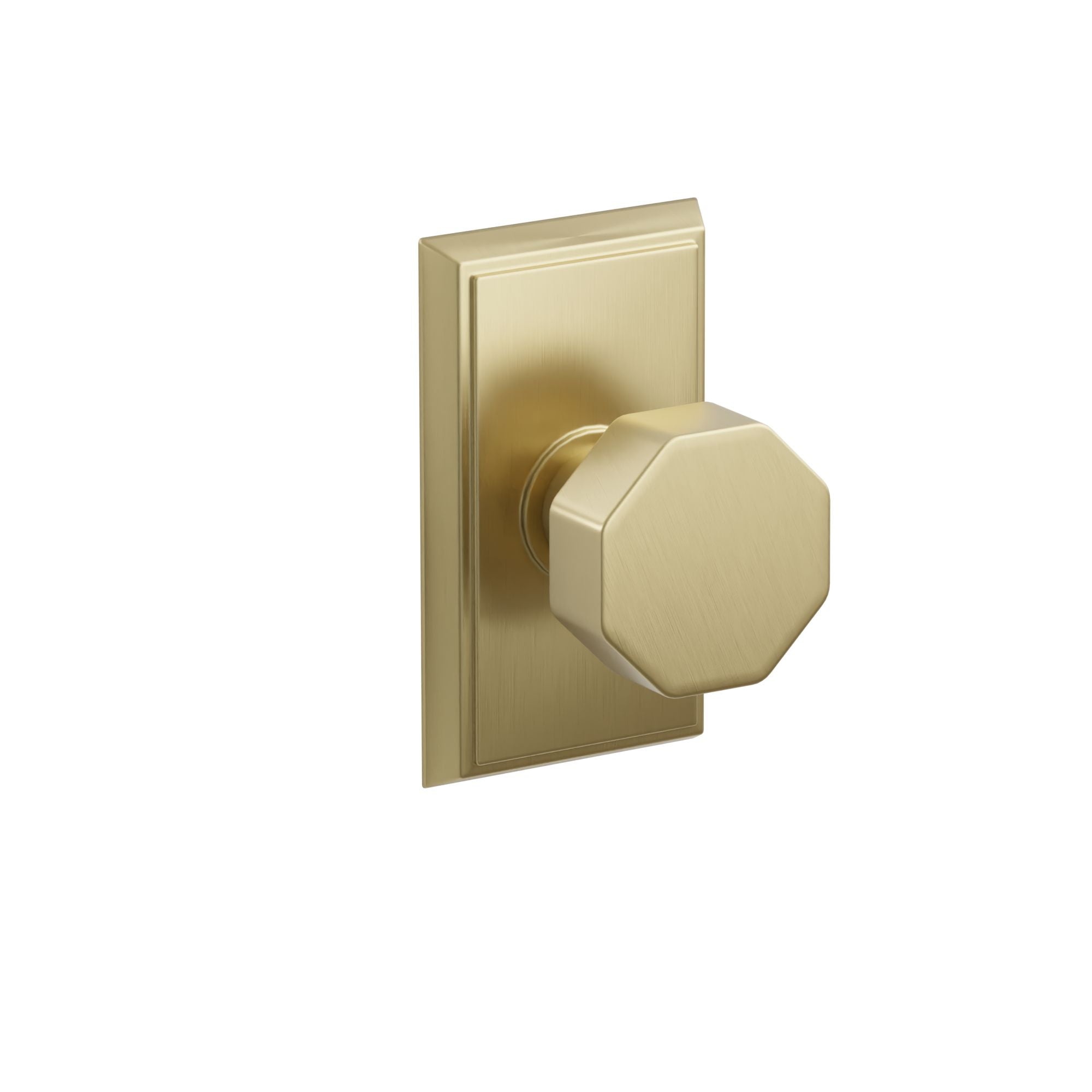 Emtek Concealed Fastener Octagon Knob Set With Rectangular Rosette