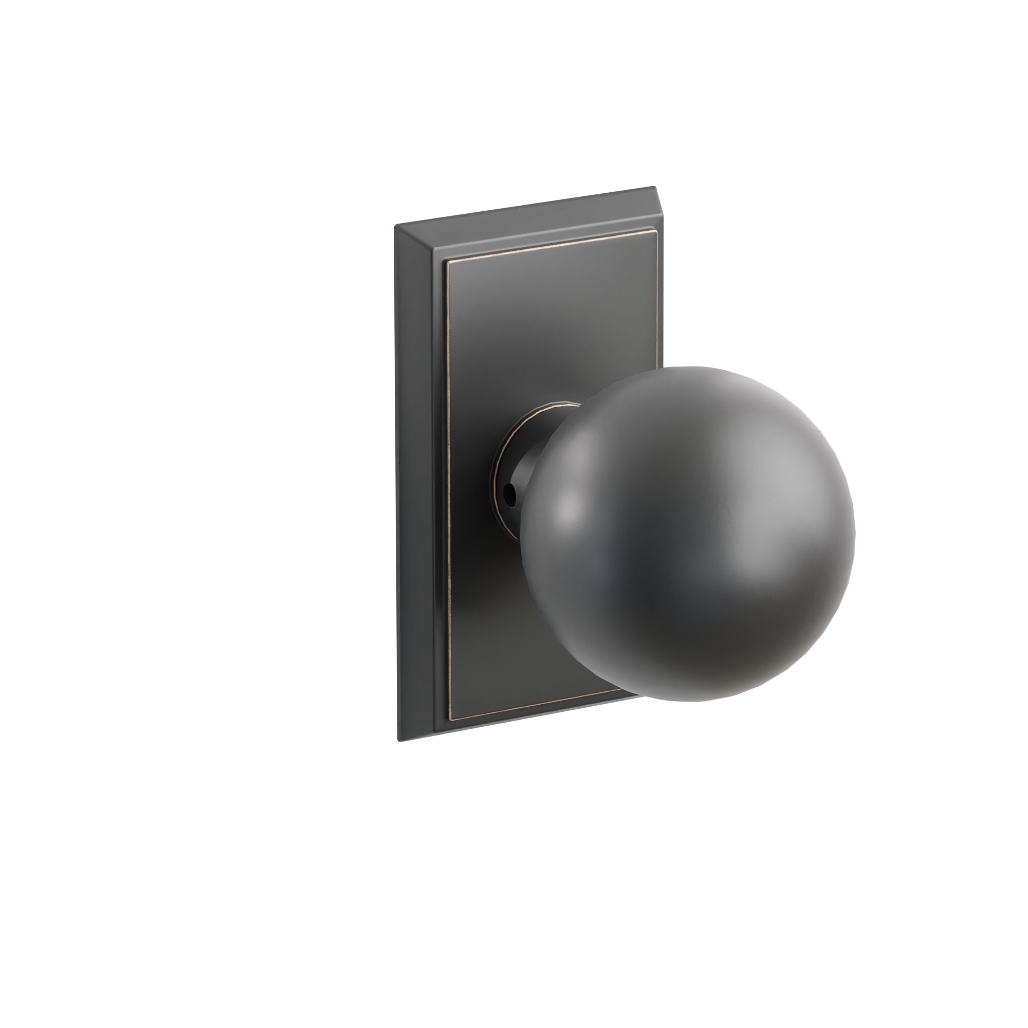 Emtek Concealed Fastener Orb Knob Set With Rectangular Rosette