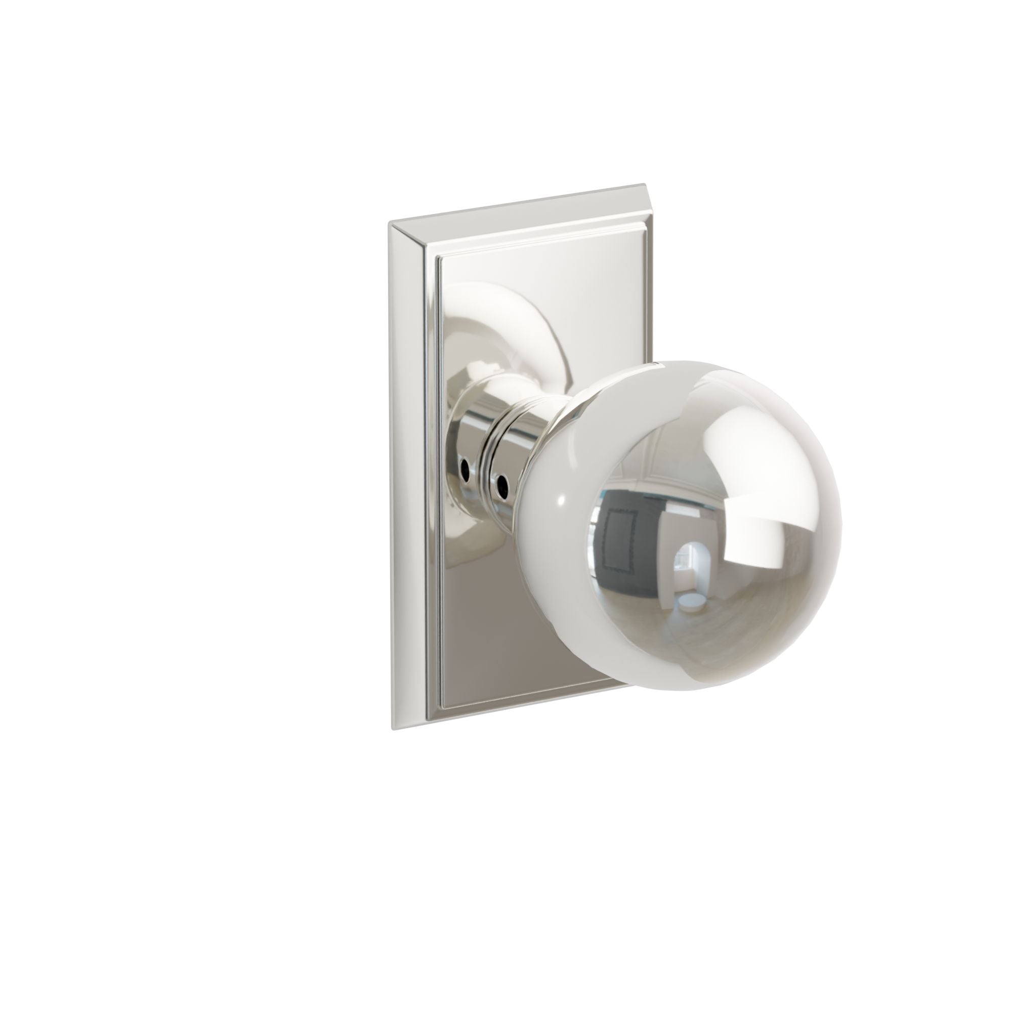 Emtek Concealed Fastener Orb Knob Set With Rectangular Rosette