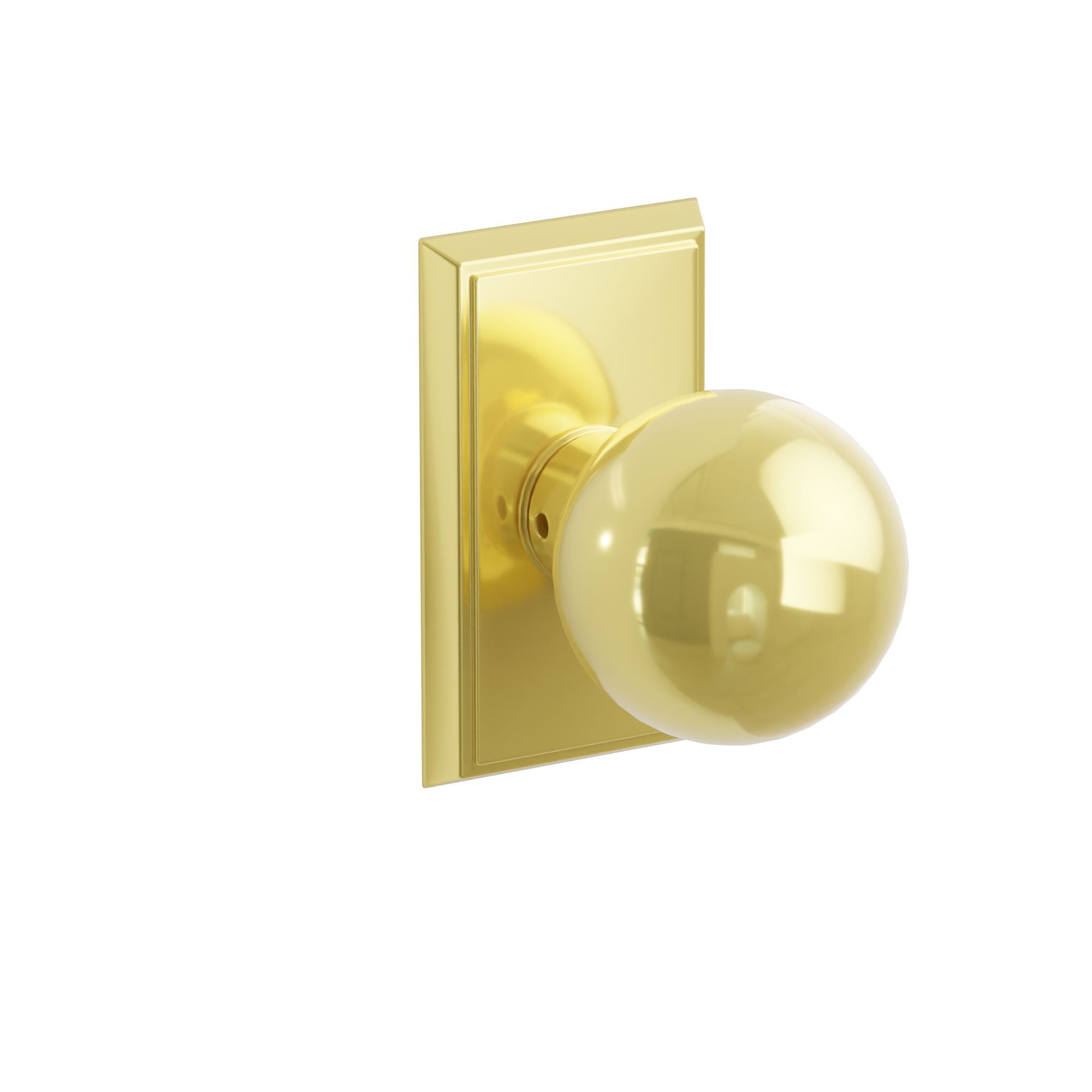 Emtek Concealed Fastener Orb Knob Set With Rectangular Rosette