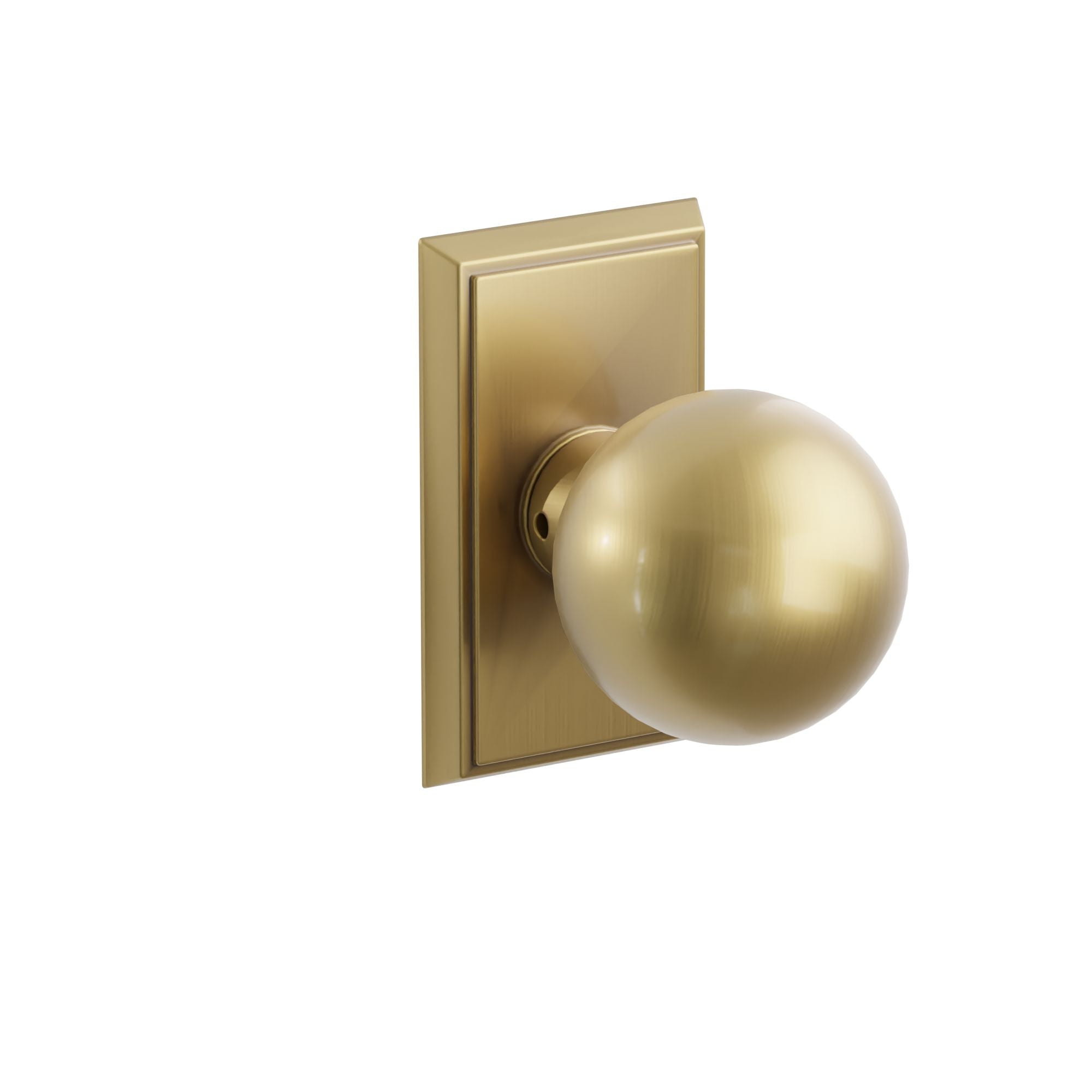 Emtek Concealed Fastener Orb Knob Set With Rectangular Rosette