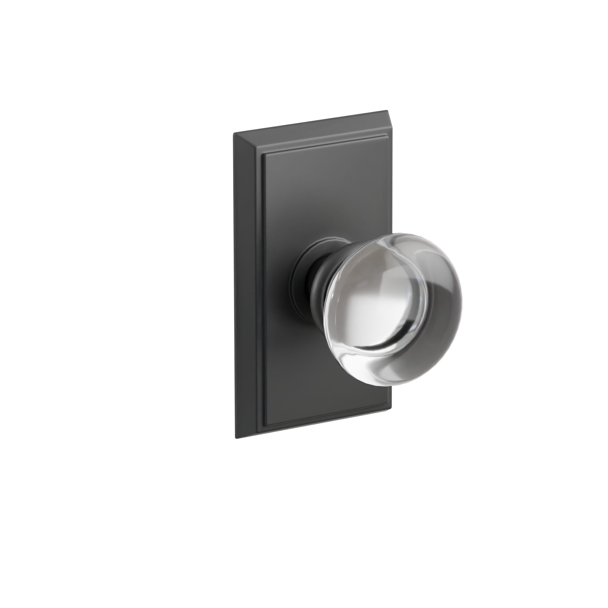 Emtek Concealed Fastener Providence Glass Knob Set With Rectangular Rosette