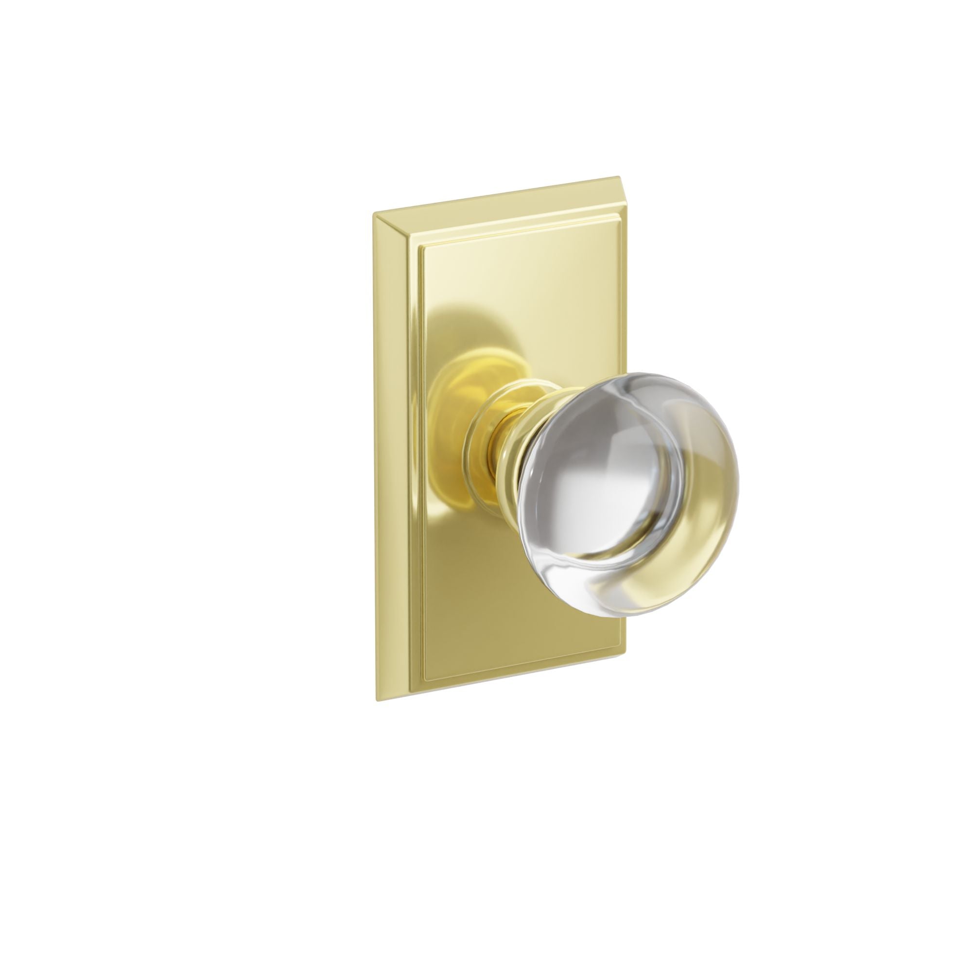 Emtek Concealed Fastener Providence Glass Knob Set With Rectangular Rosette