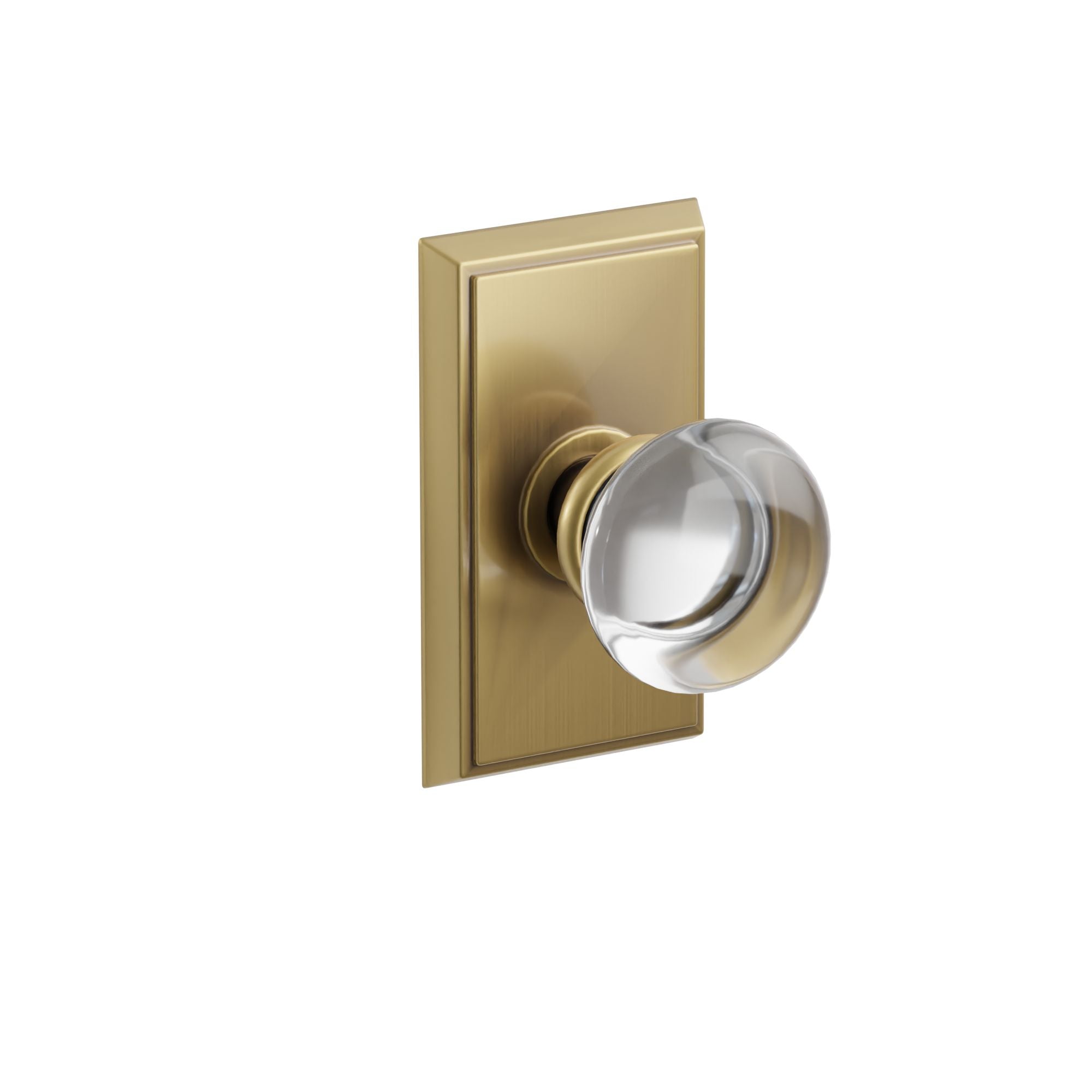 Emtek Concealed Fastener Providence Glass Knob Set With Rectangular Rosette