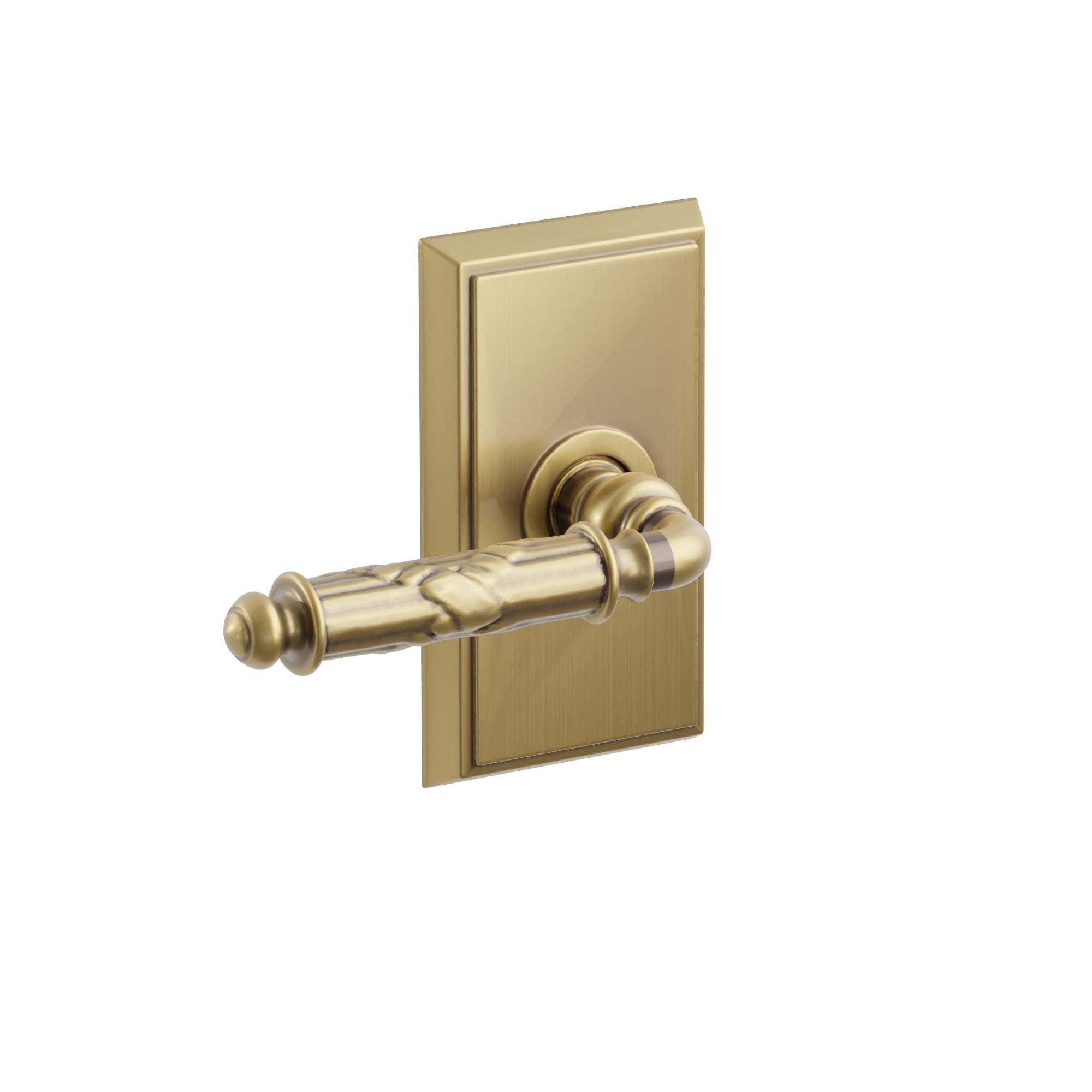 Emtek Concealed Fastener Ribbon & Reed Lever Set with Rectangular Rosette