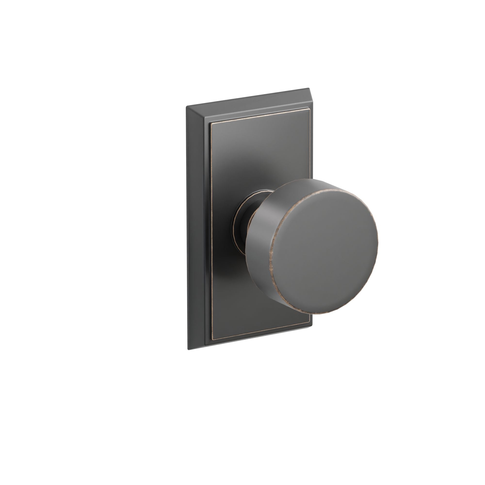 Emtek Concealed Fastener Round Knob Set With Rectangular Rosette