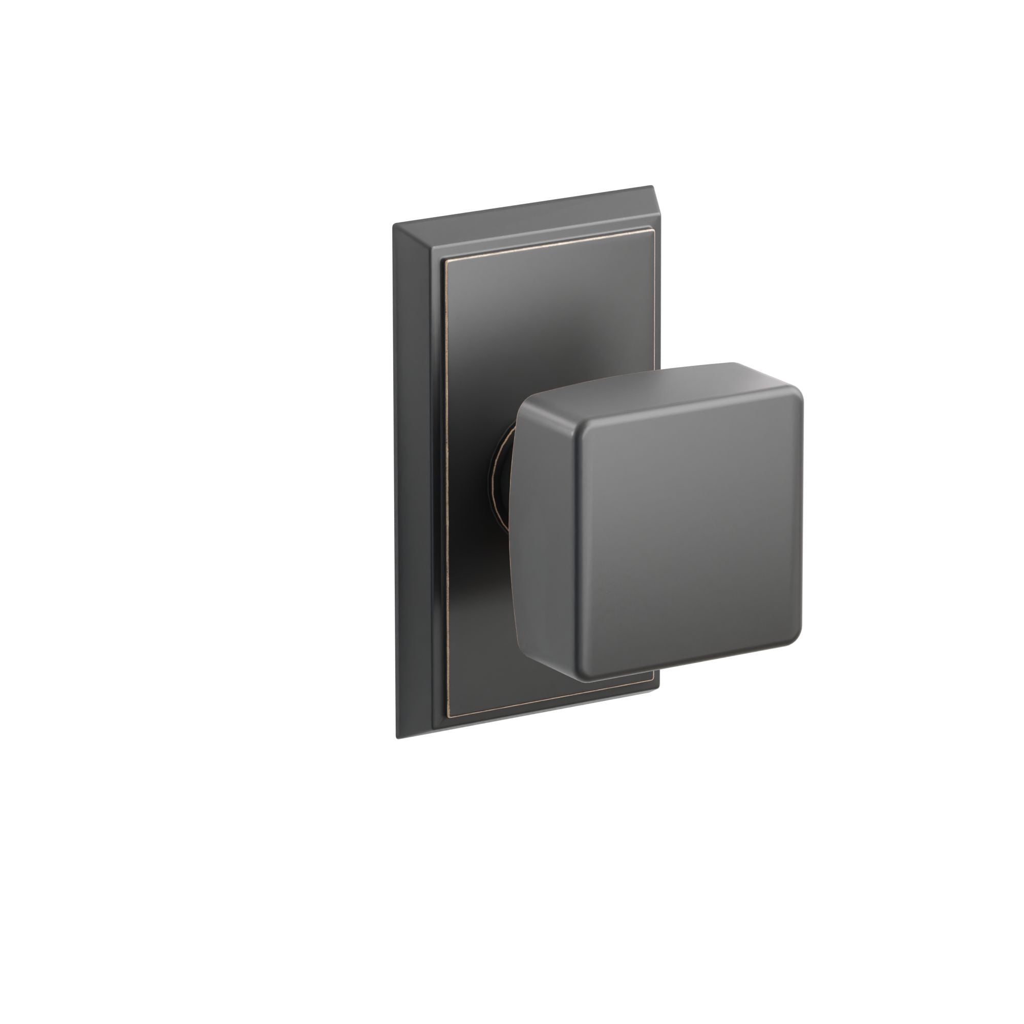 Emtek Concealed Fastener Square Knob Set With Rectangular Rosette