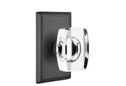 Emtek Windsor Glass Knob Set with Rectangular Rosette