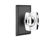 Emtek Concealed Fastener Windsor Glass Knob Set with Rectangular Rosette