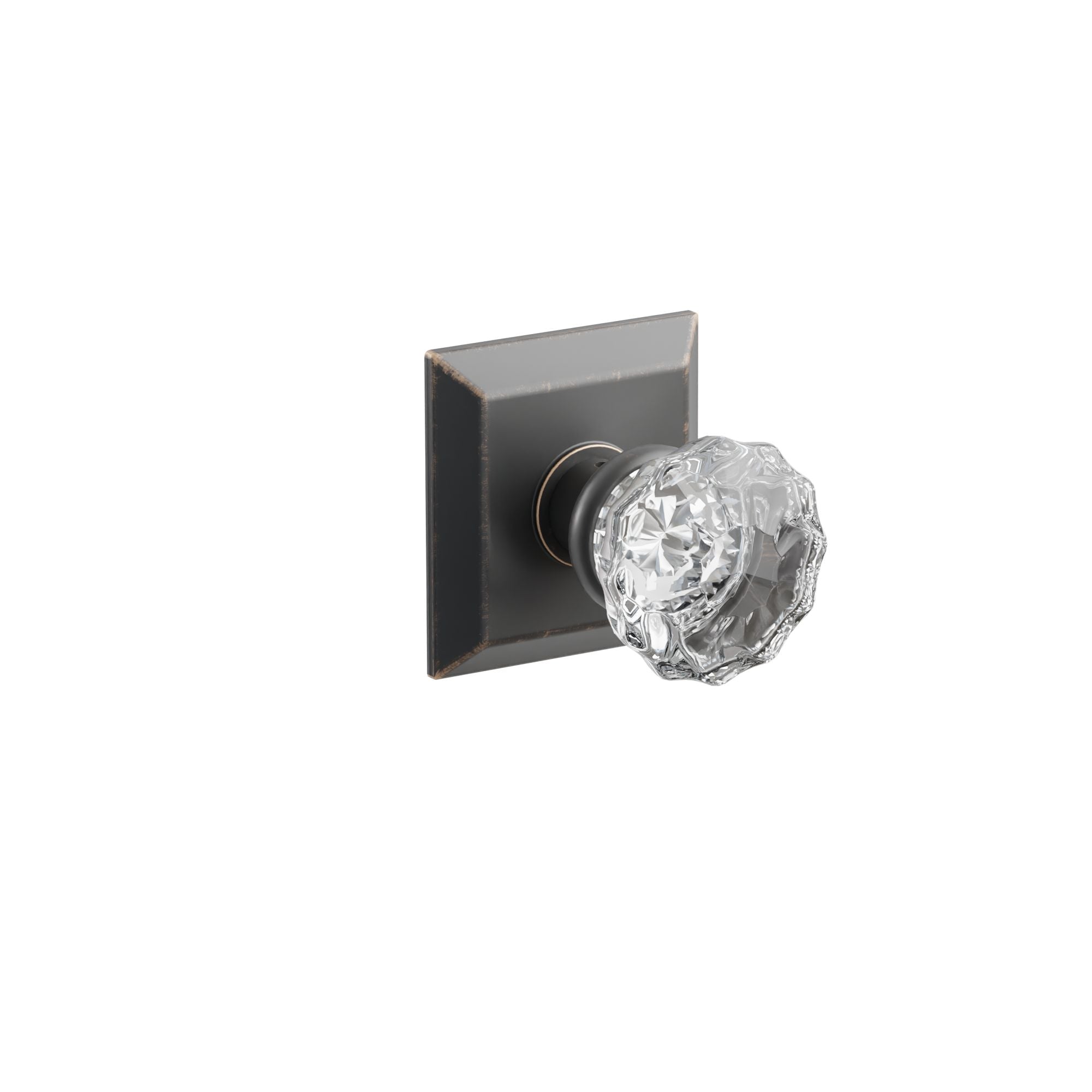 Emtek Concealed Fastener Astoria Glass Knob Set With Quincy Rosette