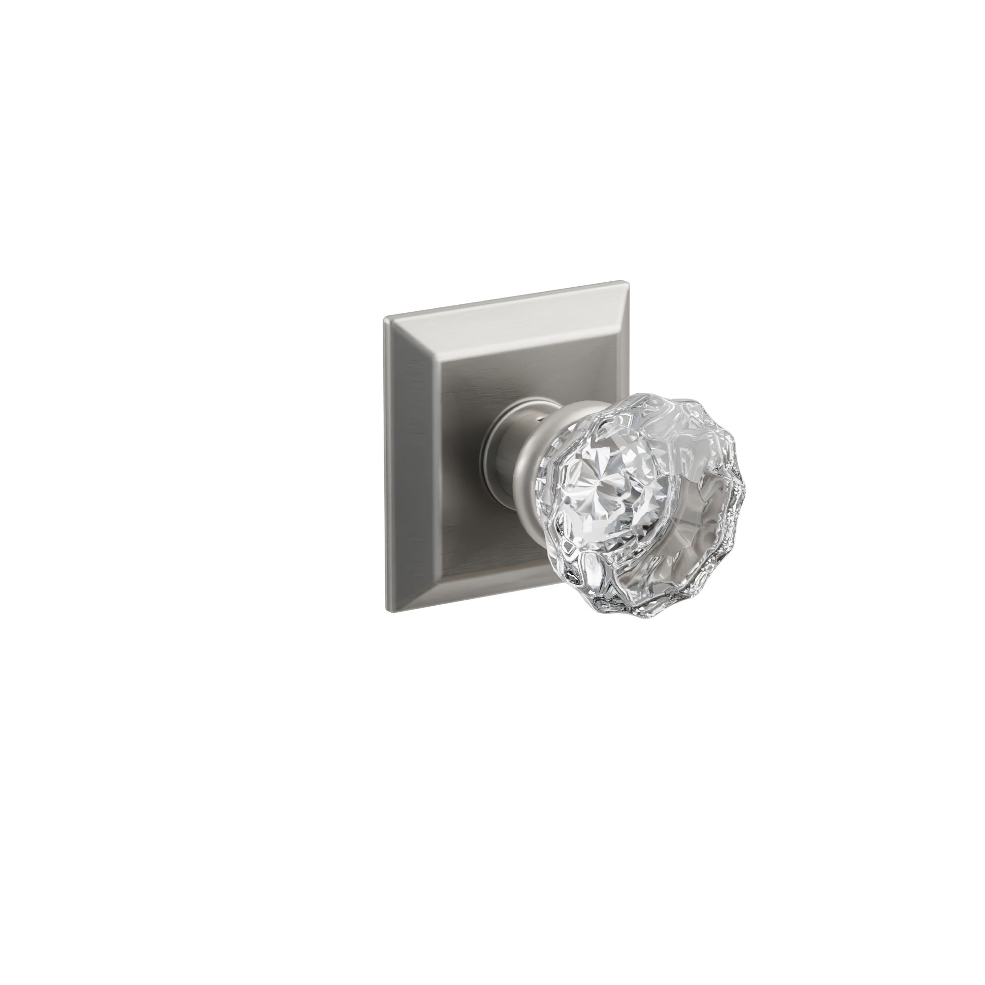 Emtek Concealed Fastener Astoria Glass Knob Set With Quincy Rosette