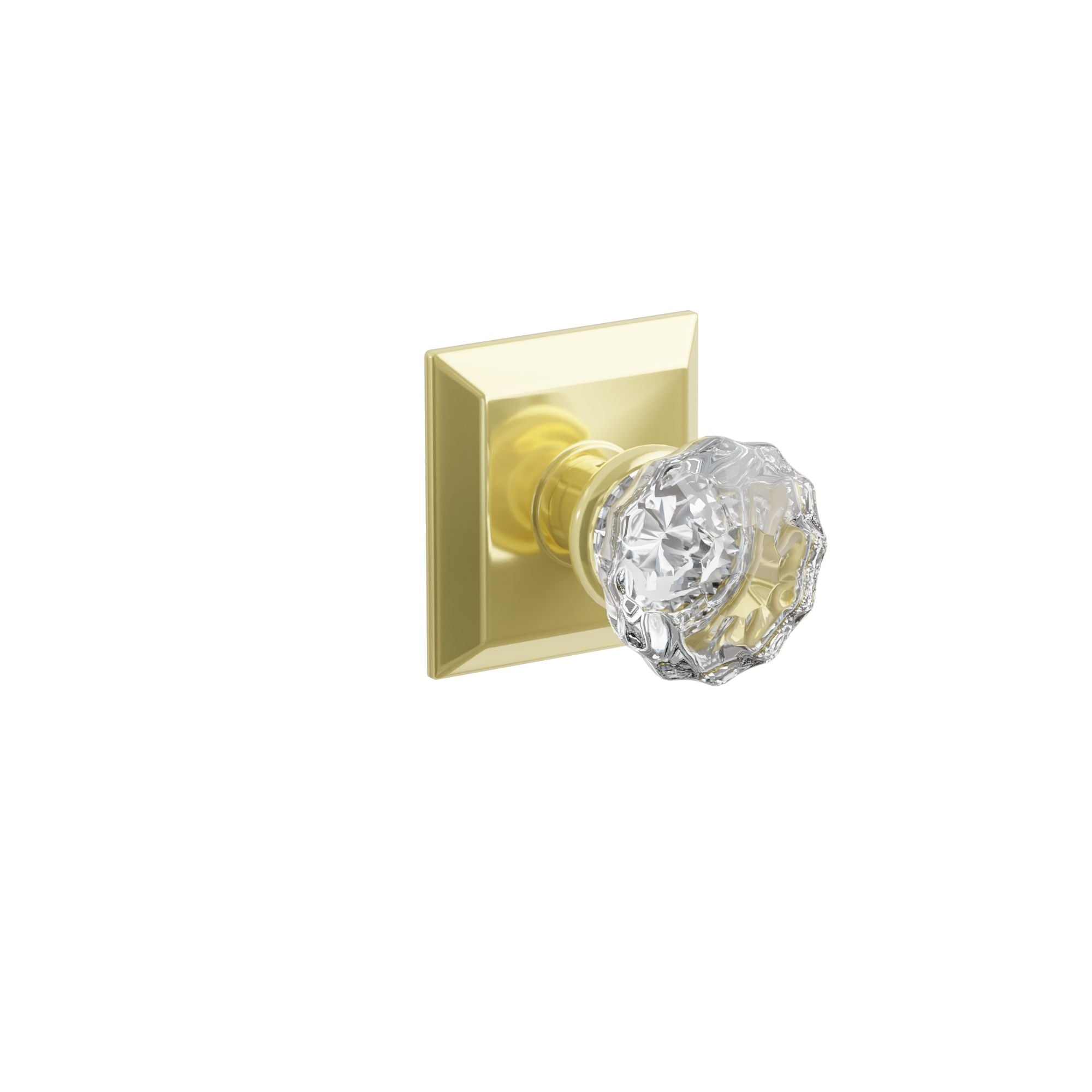 Emtek Concealed Fastener Astoria Glass Knob Set With Quincy Rosette