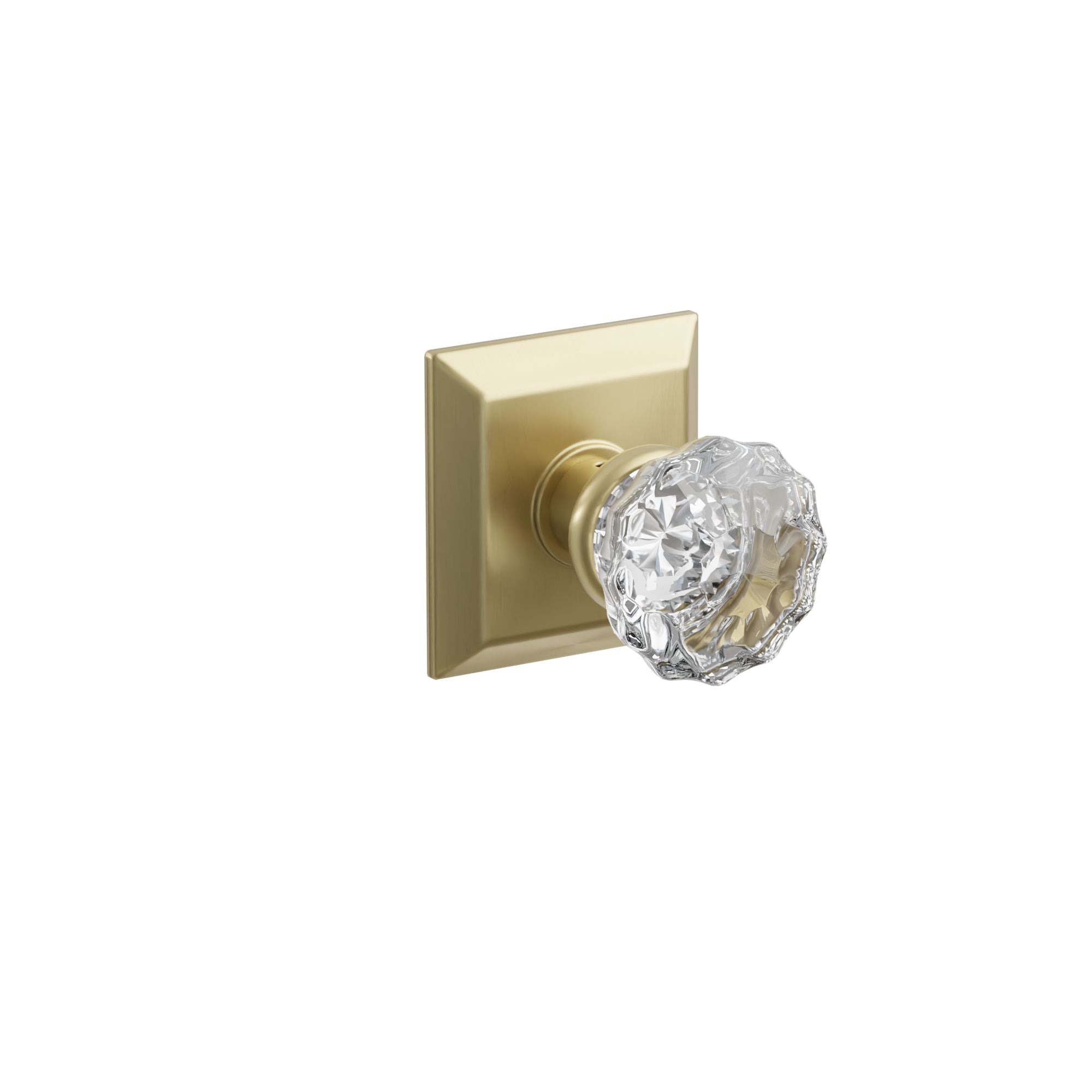 Emtek Concealed Fastener Astoria Glass Knob Set With Quincy Rosette