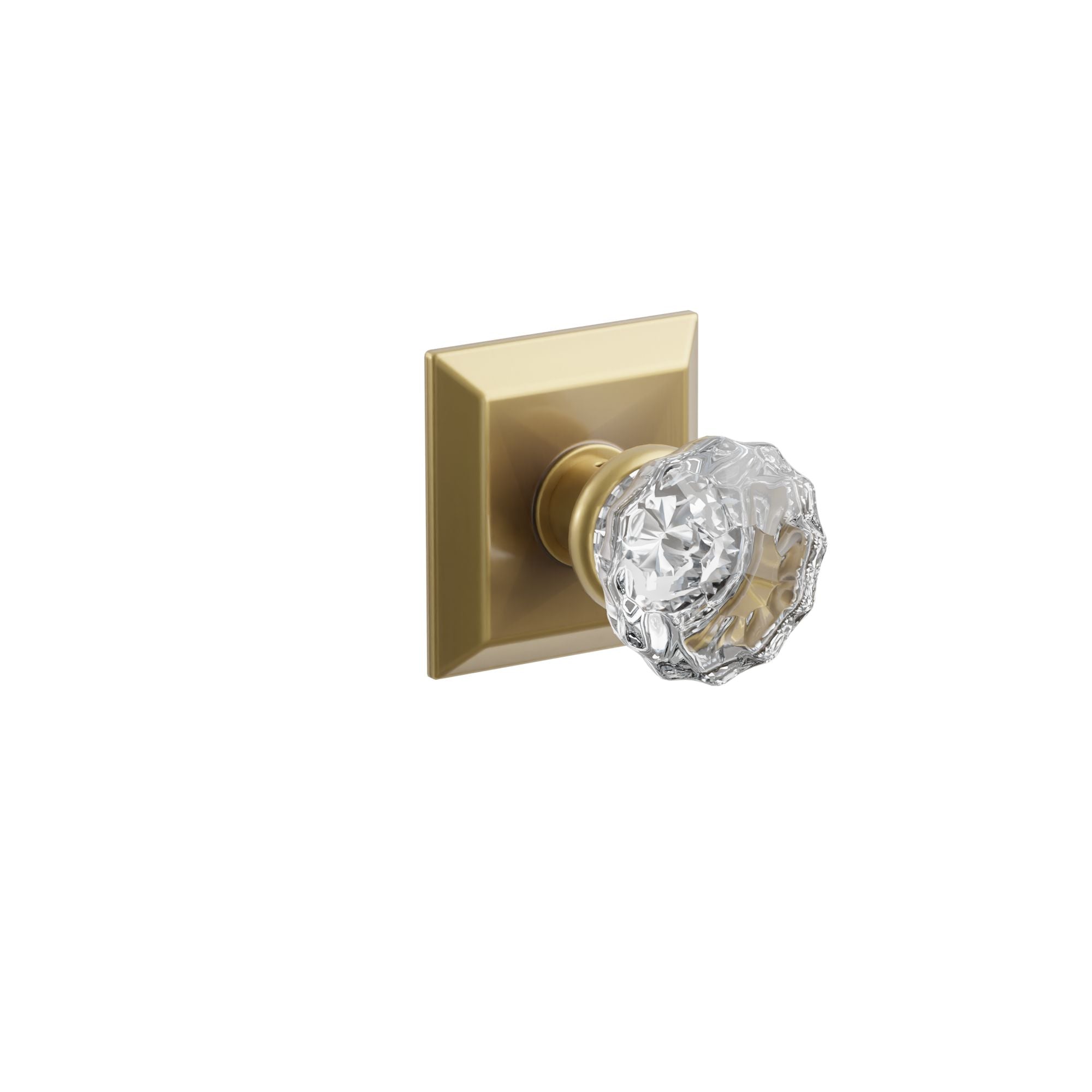 Emtek Concealed Fastener Astoria Glass Knob Set With Quincy Rosette