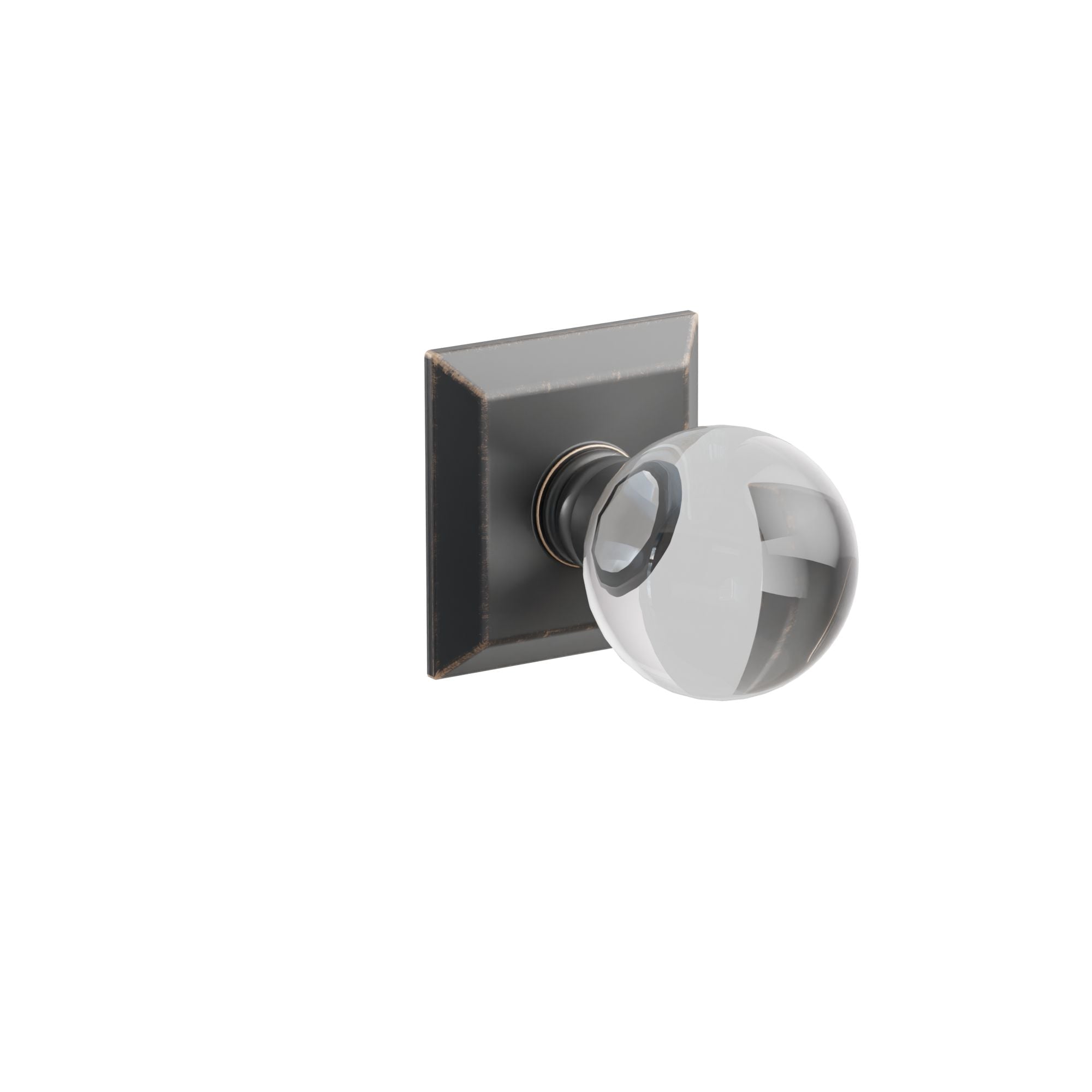 Emtek Concealed Fastener Bristol Glass Knob Set With Quincy Rosette