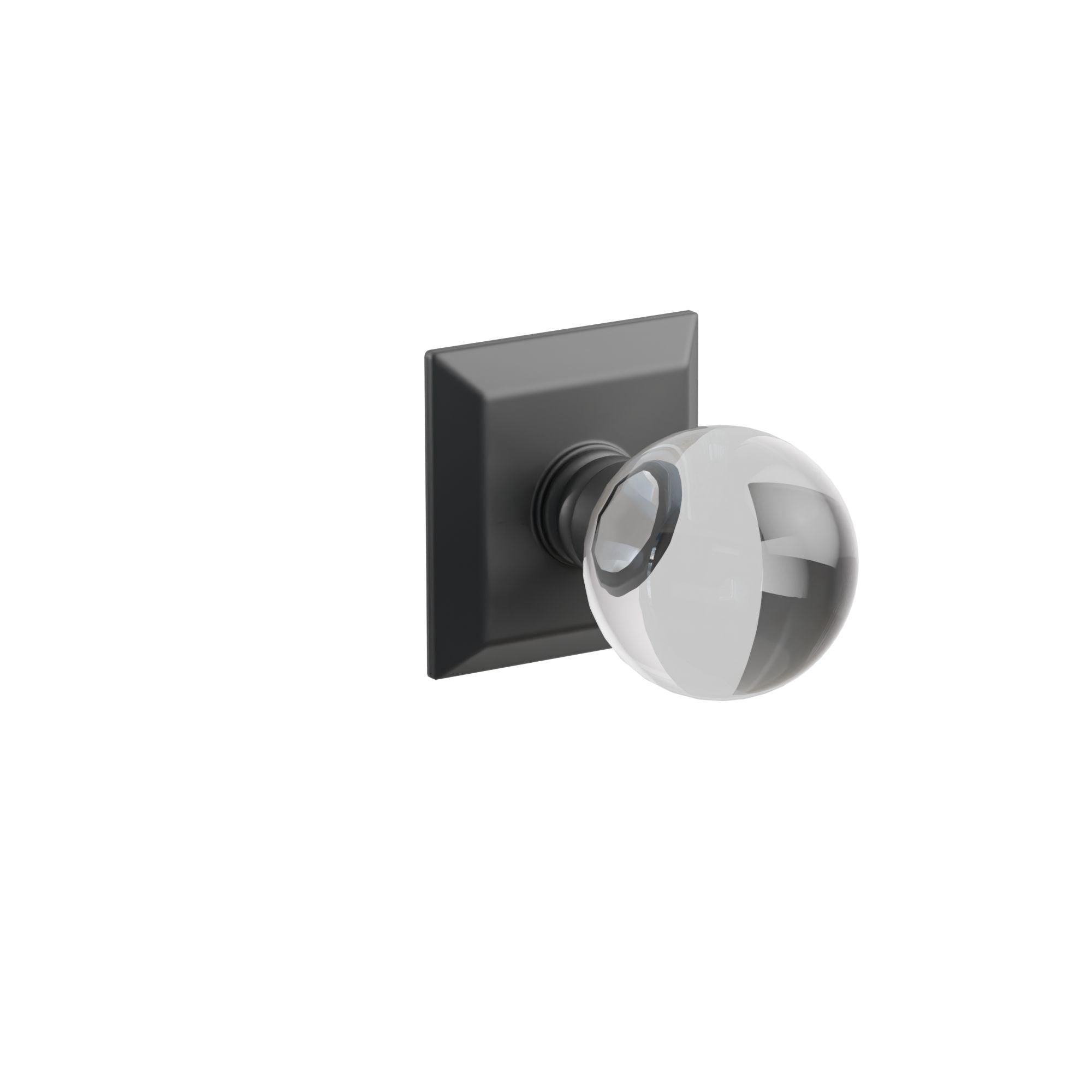 Emtek Concealed Fastener Bristol Glass Knob Set With Quincy Rosette