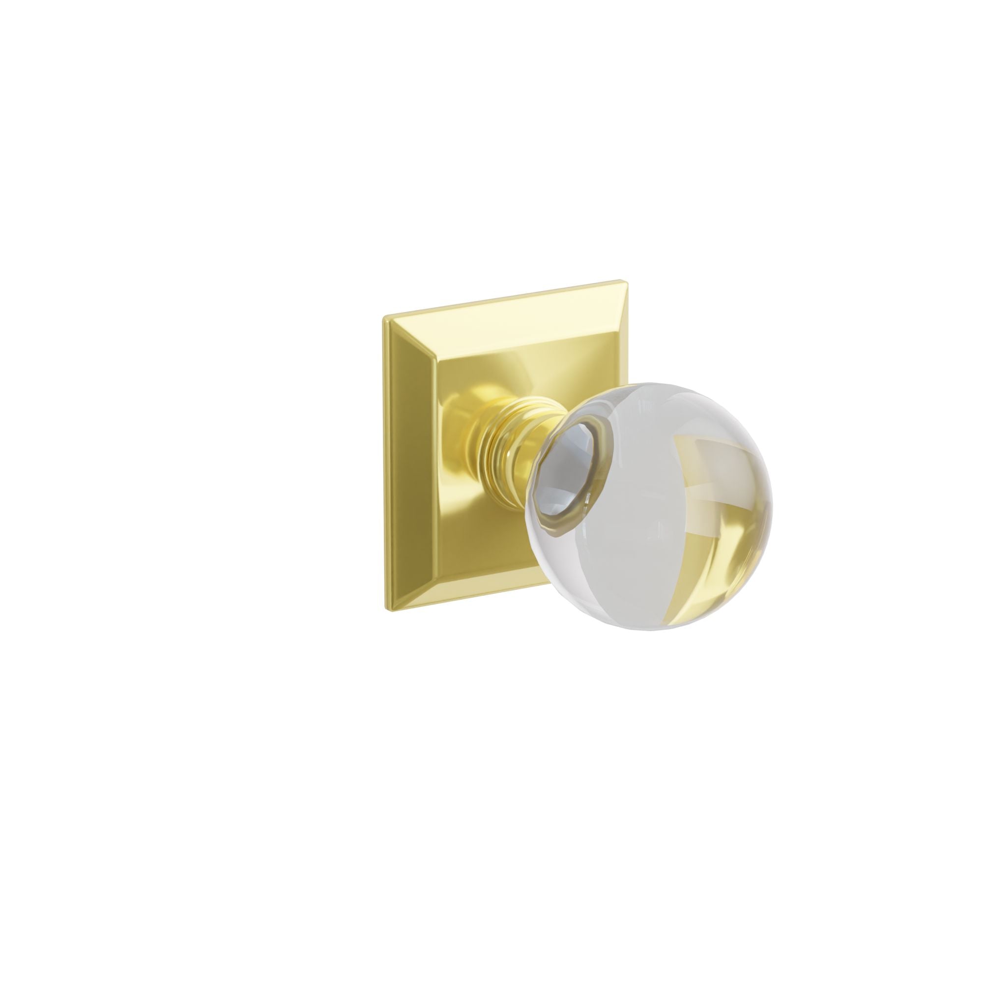 Emtek Concealed Fastener Bristol Glass Knob Set With Quincy Rosette