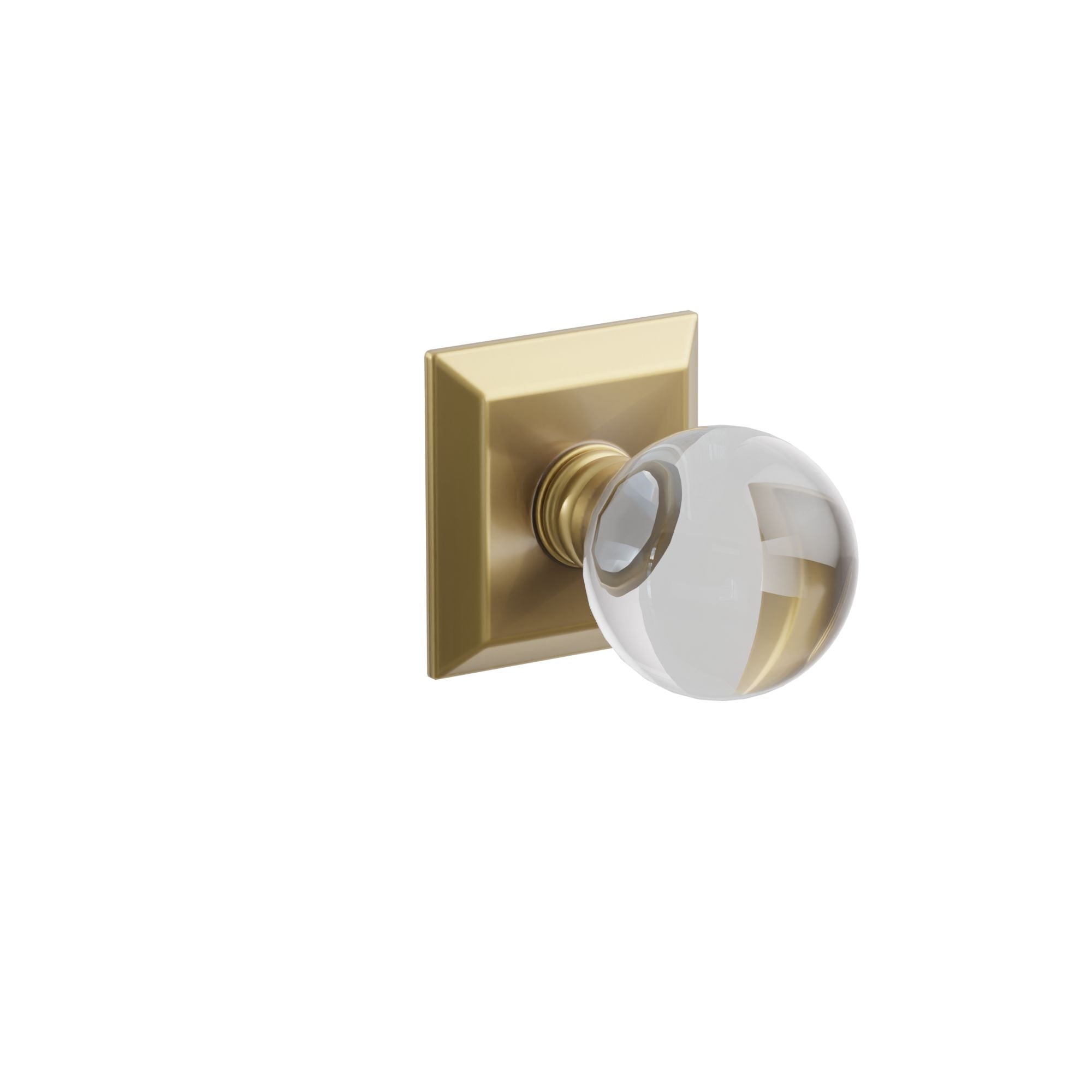 Emtek Concealed Fastener Bristol Glass Knob Set With Quincy Rosette