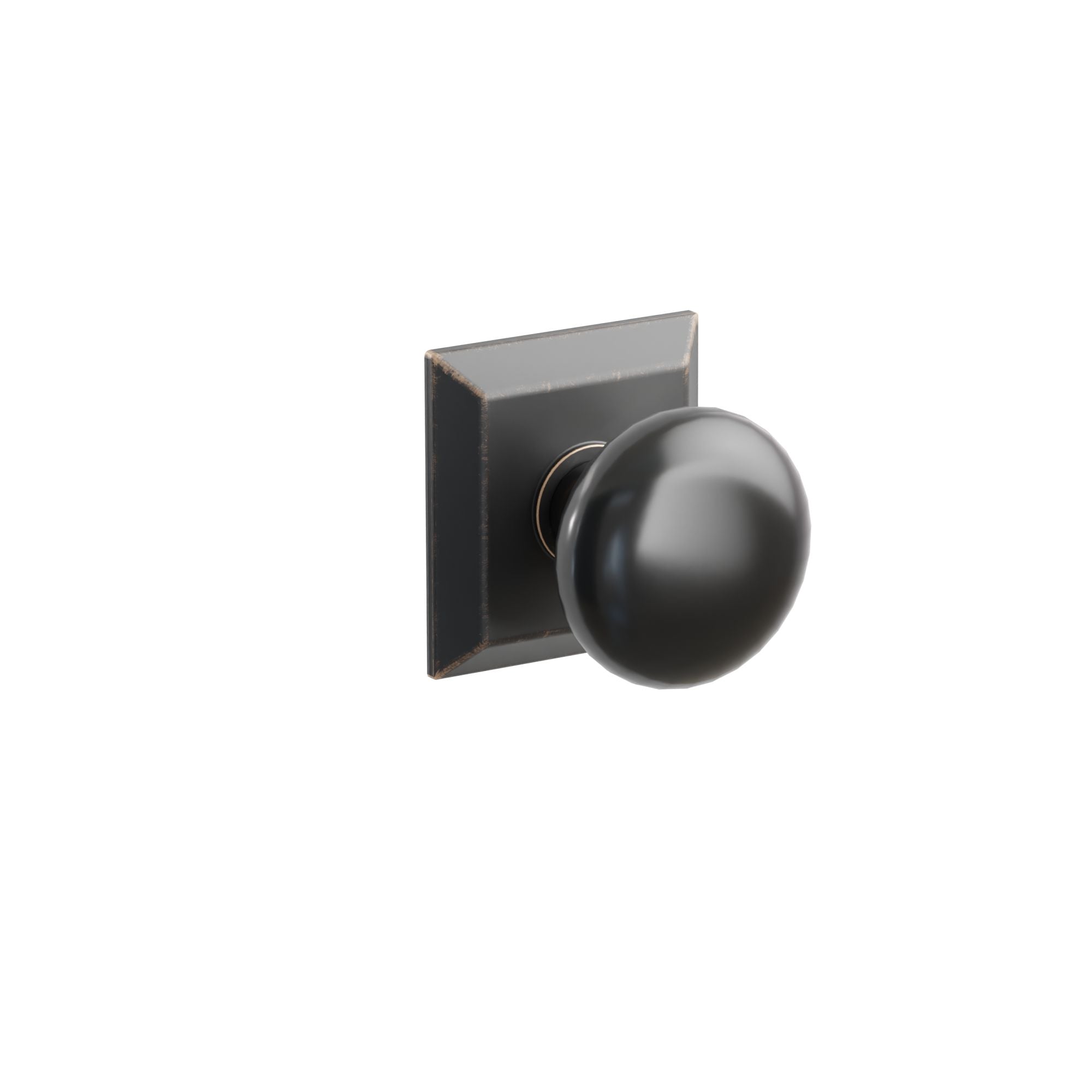Emtek Concealed Fastener Ebony Porcelain Knob Set With Quincy Rosette