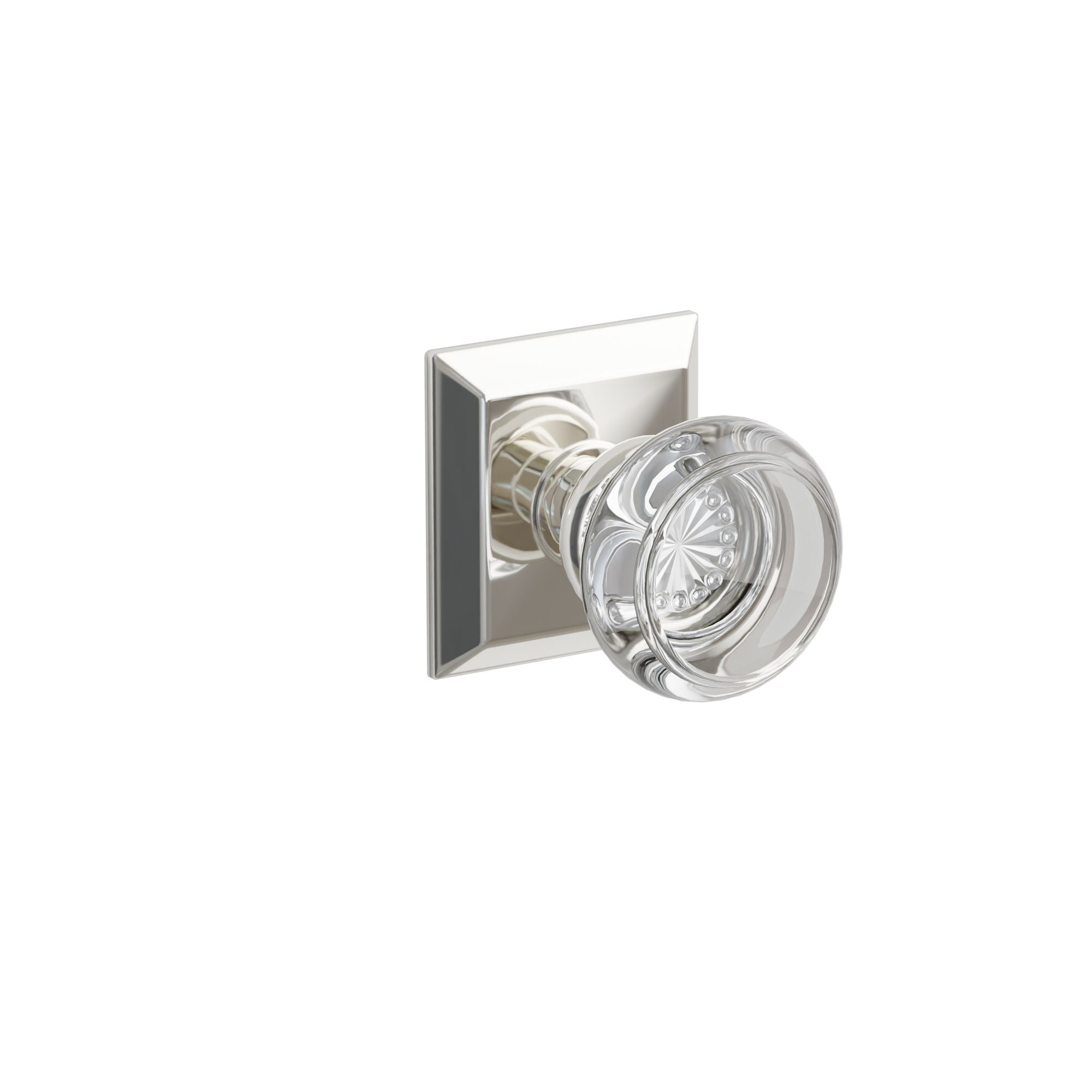 Emtek Georgetown Glass Knob Set with Quincy Rosette