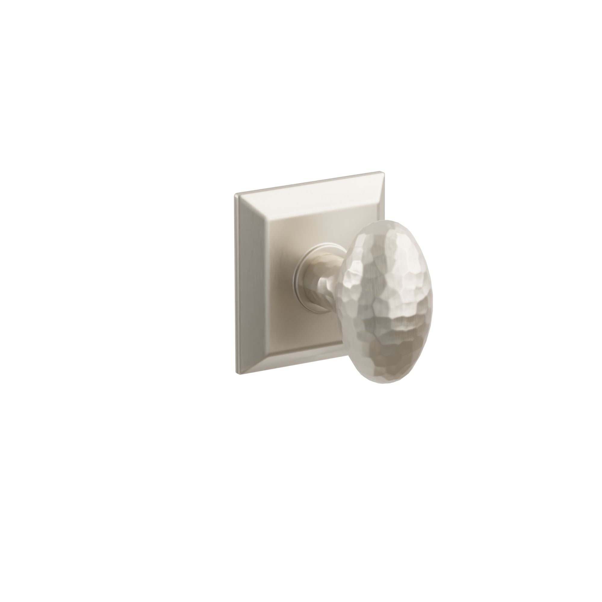 Emtek Concealed Fastener Hammered Egg Knob Set With Quincy Rosette