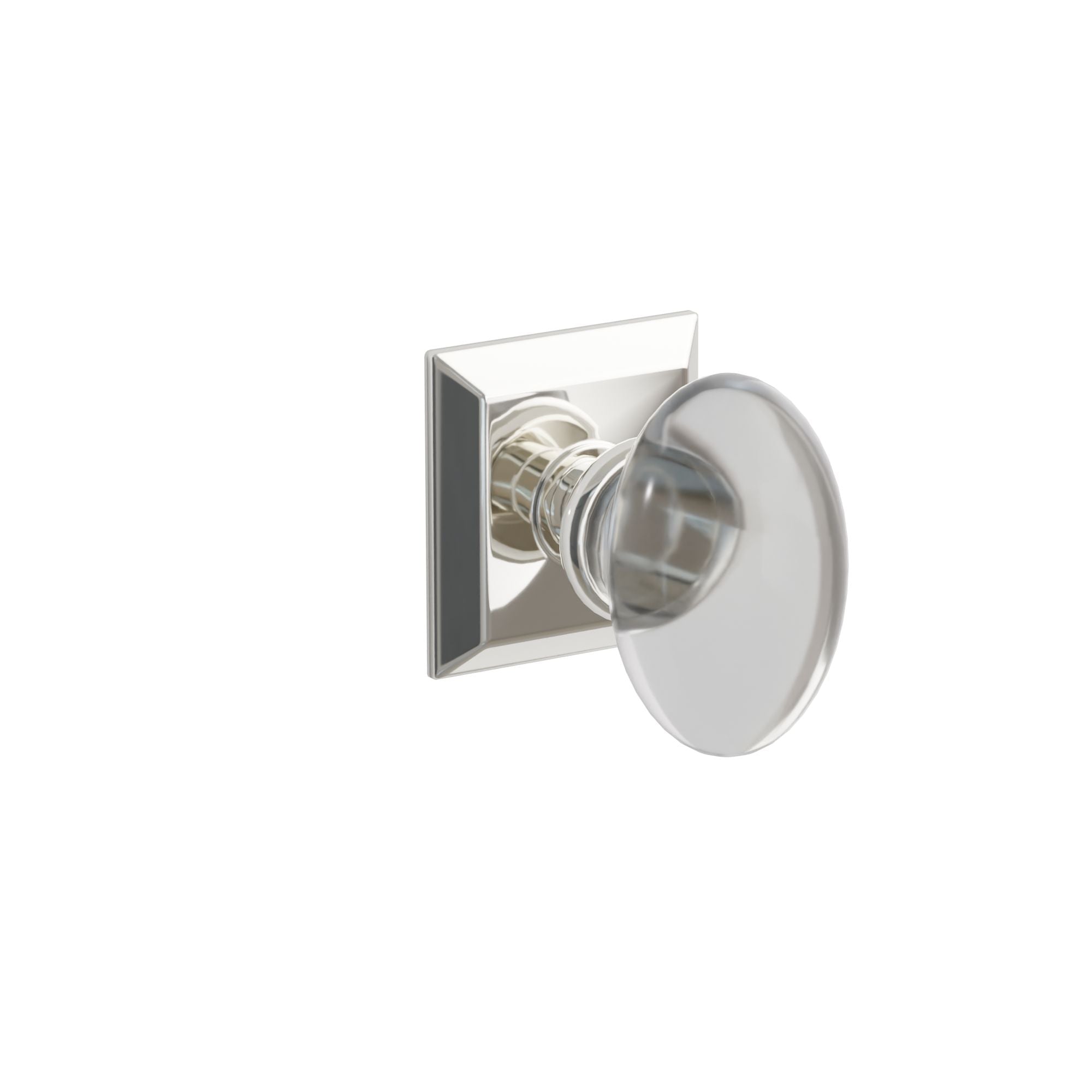 Emtek Concealed Fastener Hampton Glass Knob Set With Quincy Rosette