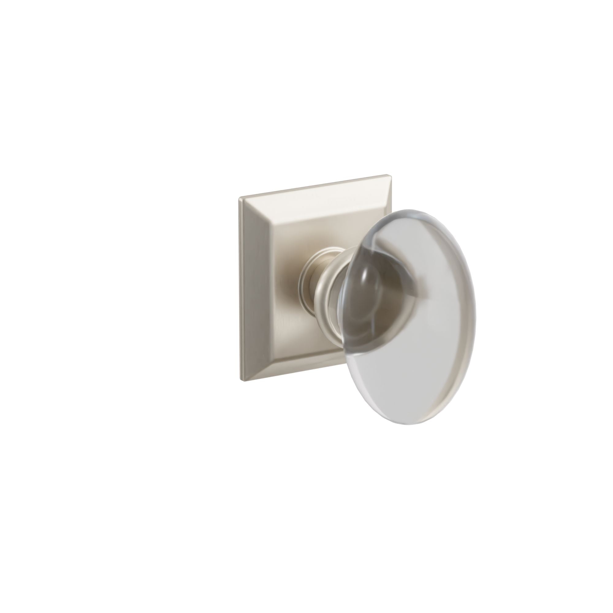 Emtek Concealed Fastener Hampton Glass Knob Set With Quincy Rosette