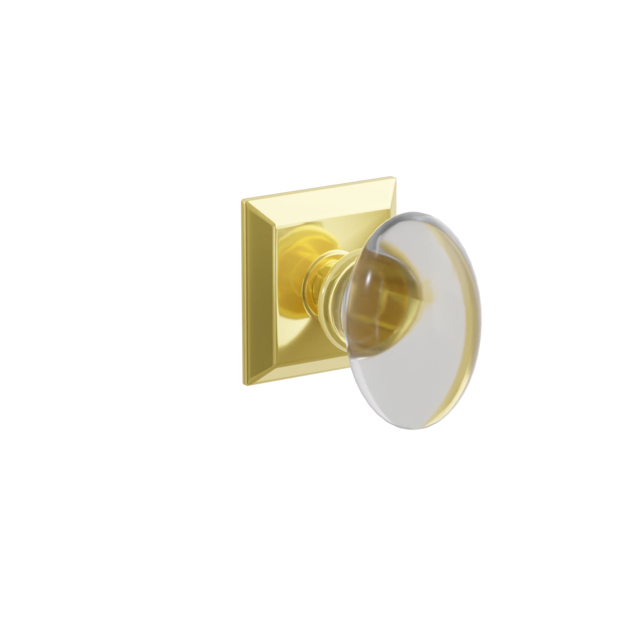 Emtek Concealed Fastener Hampton Glass Knob Set With Quincy Rosette