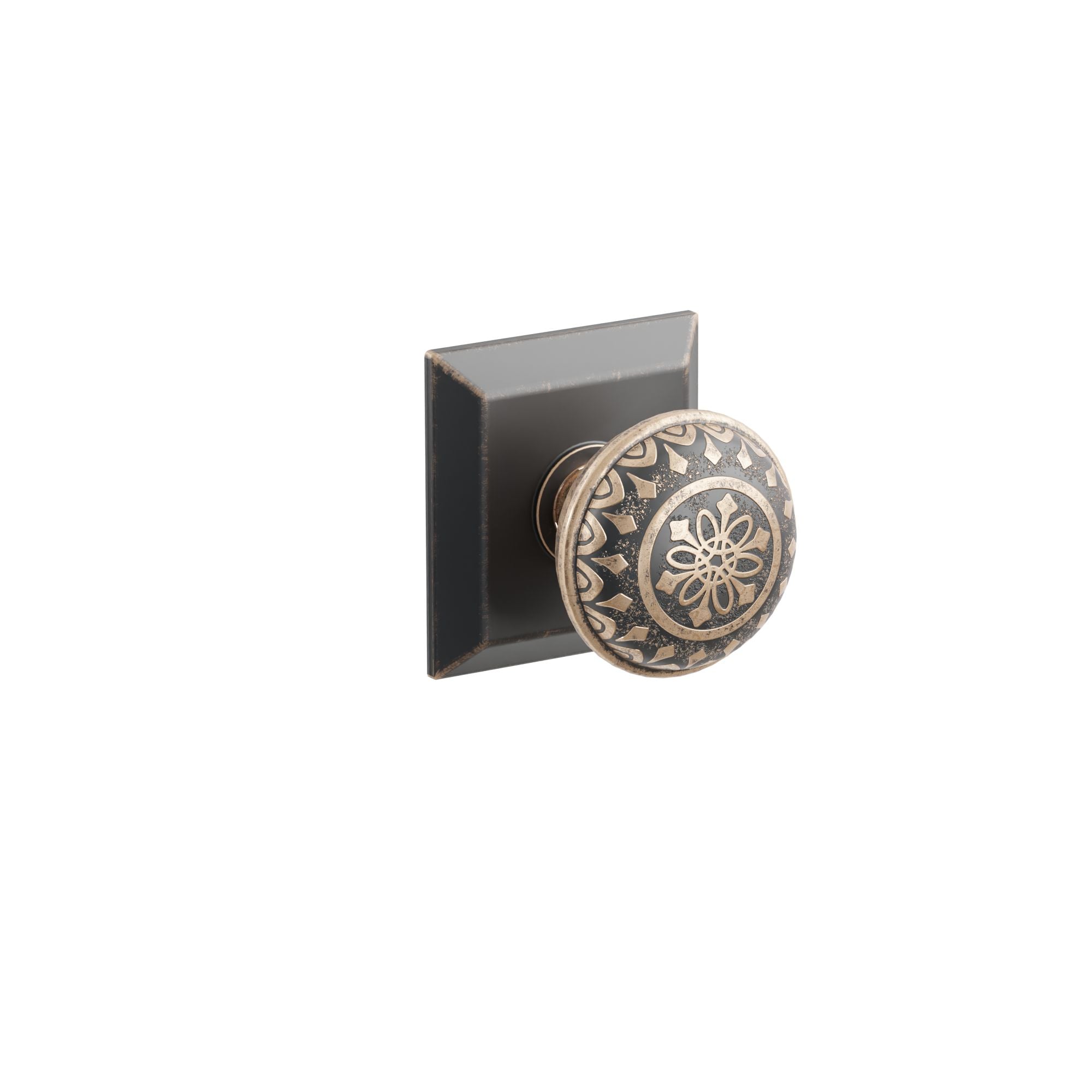 Emtek Concealed Fastener Lancaster Knob Set With Quincy Rosette