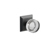 Emtek Concealed Fastener Modern Disc Glass Knob Set With Quincy Rosette