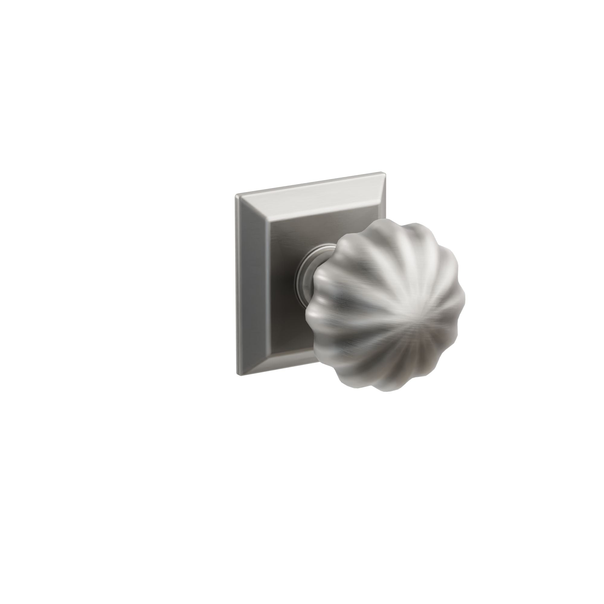 Emtek Concealed Fastener Melon Knob Set With Quincy Rosette