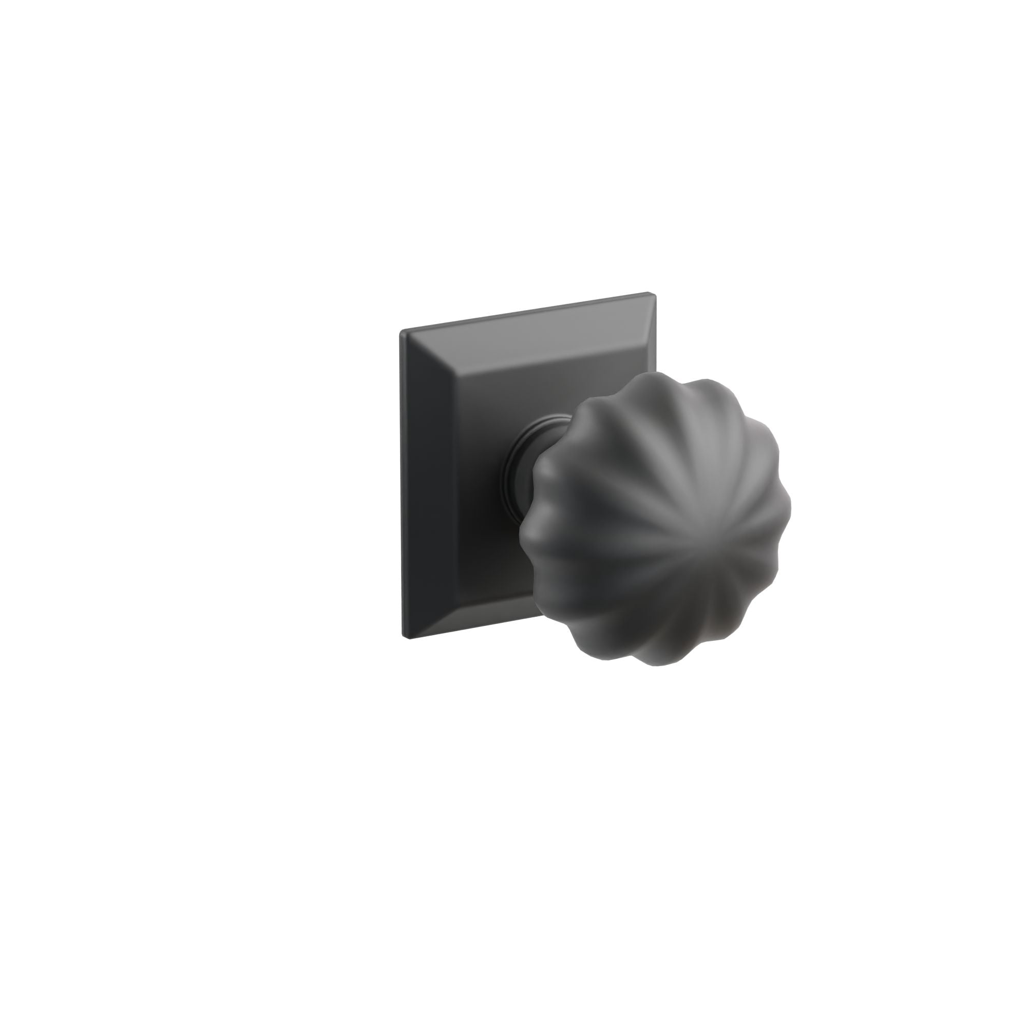 Emtek Concealed Fastener Melon Knob Set With Quincy Rosette