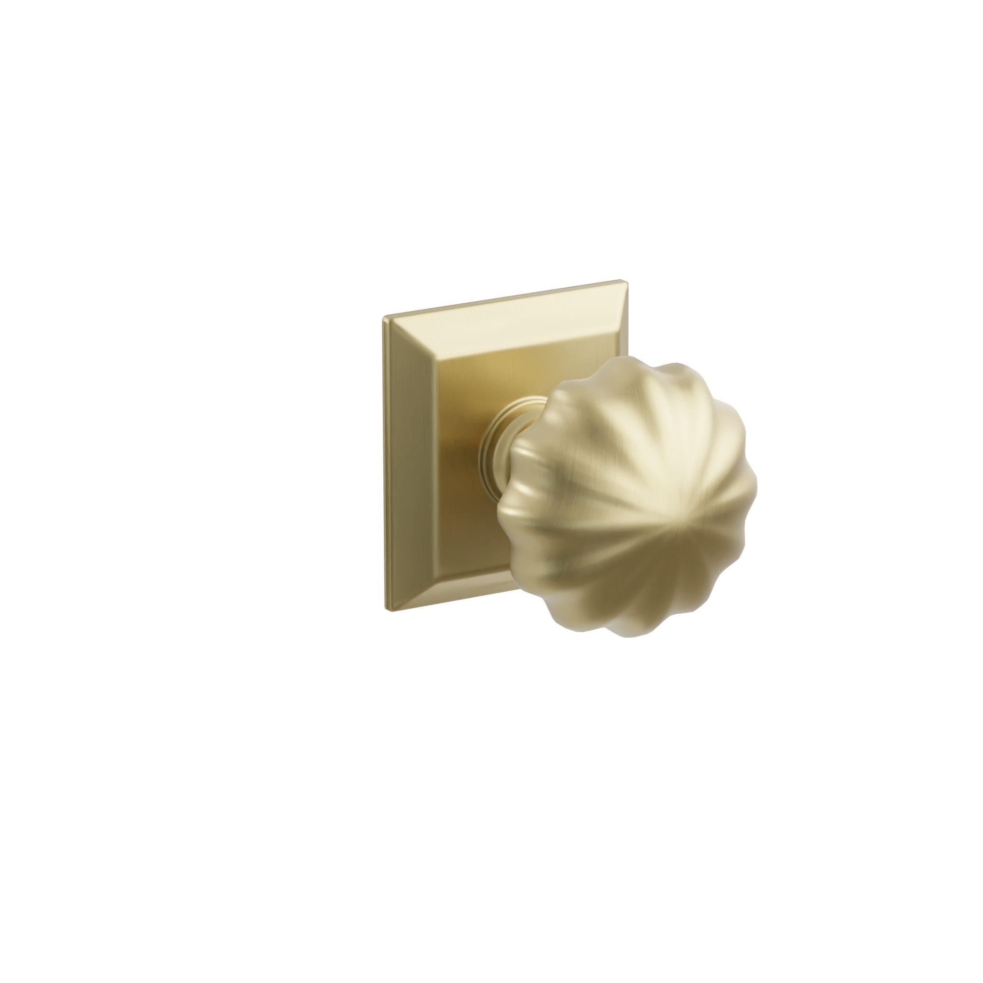 Emtek Concealed Fastener Melon Knob Set With Quincy Rosette