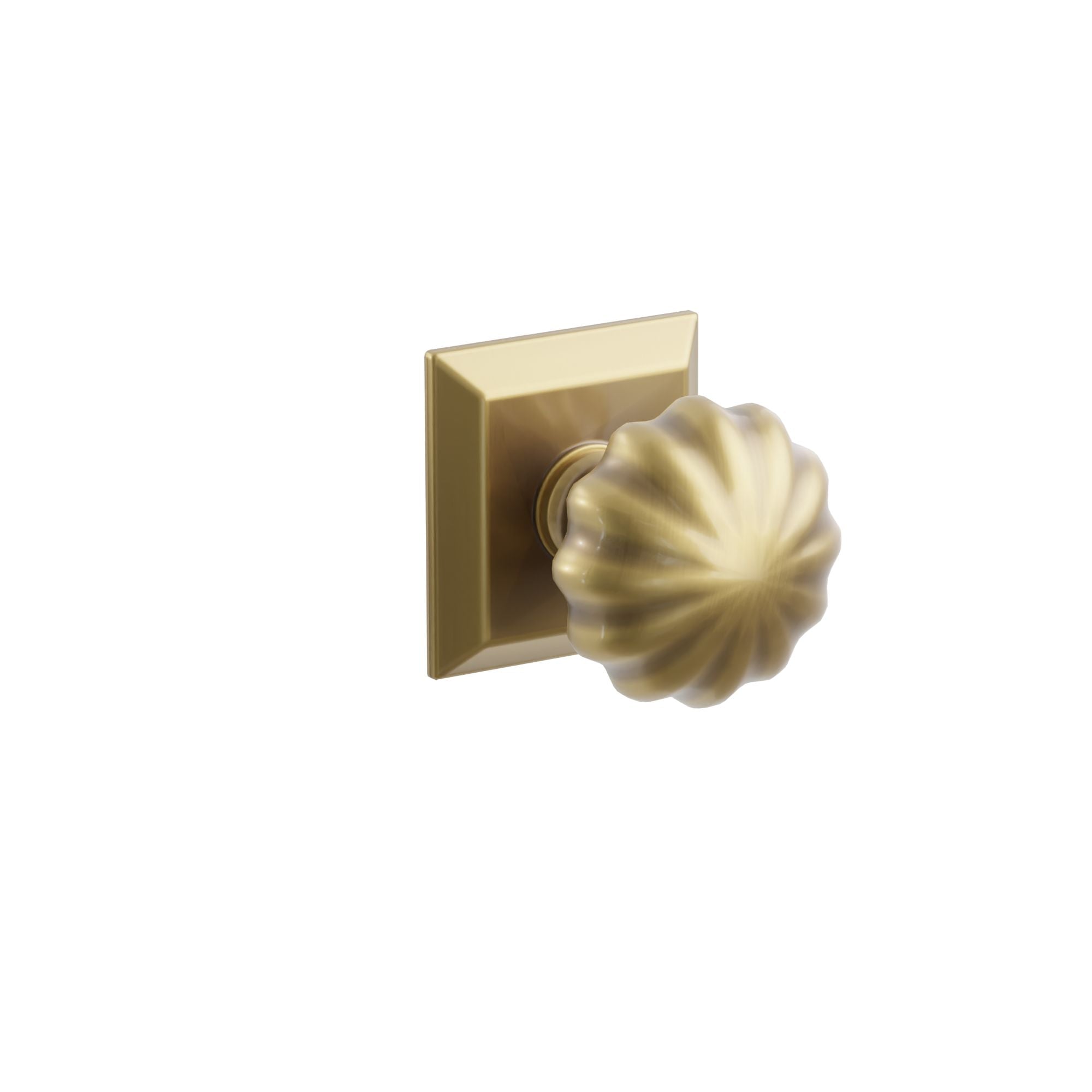 Emtek Concealed Fastener Melon Knob Set With Quincy Rosette