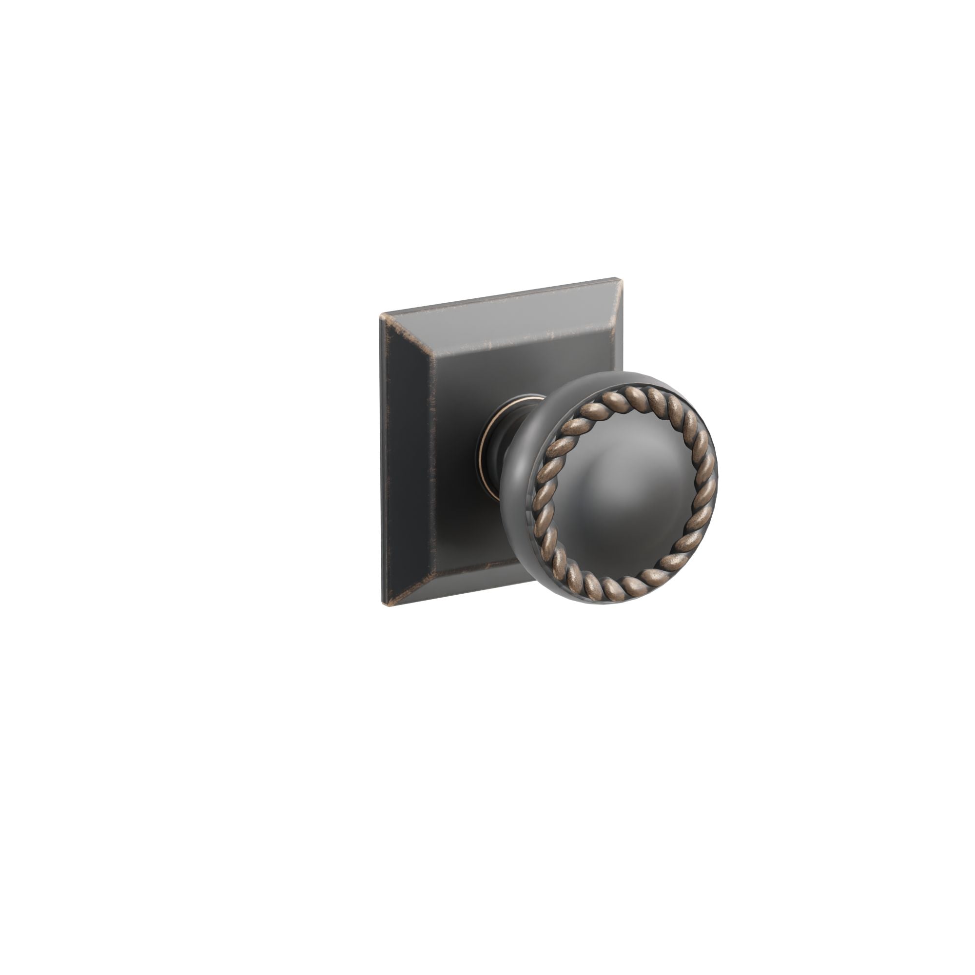 Emtek Concealed Fastener Rope Knob Set With Quincy Rosette