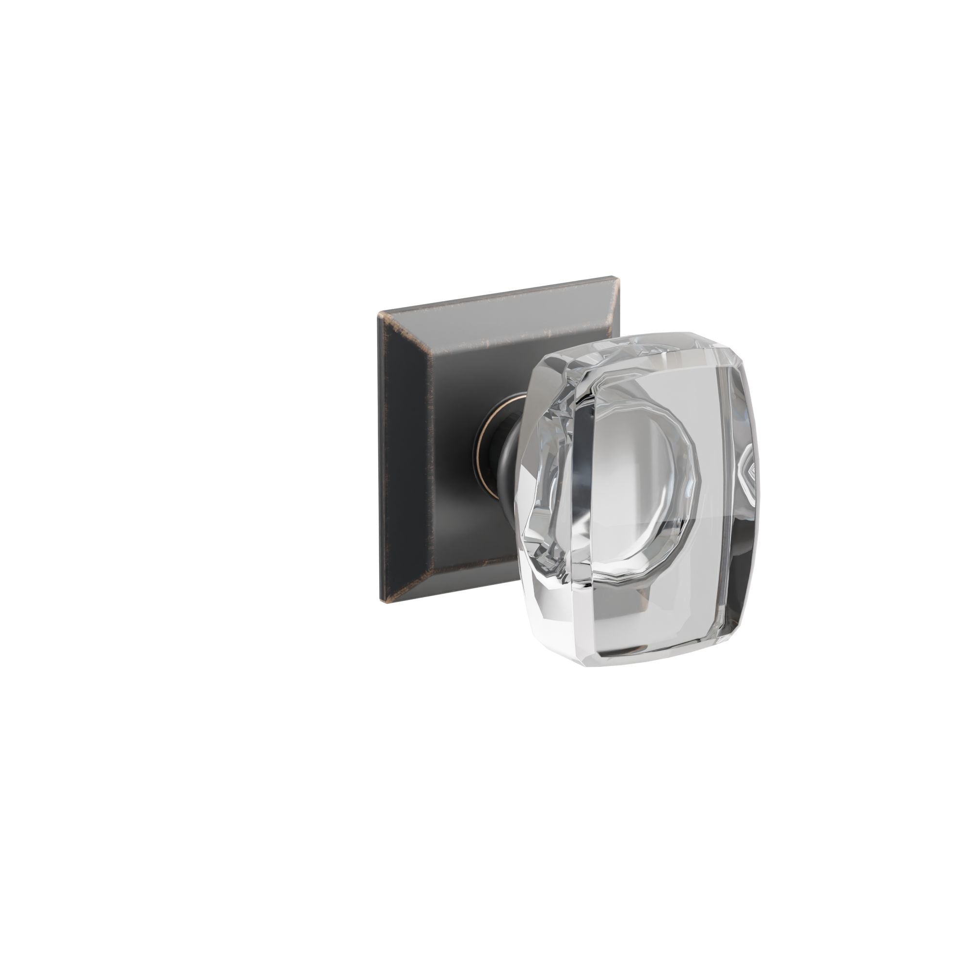 Emtek Concealed Fastener Windsor Glass Knob Set With Quincy Rosette