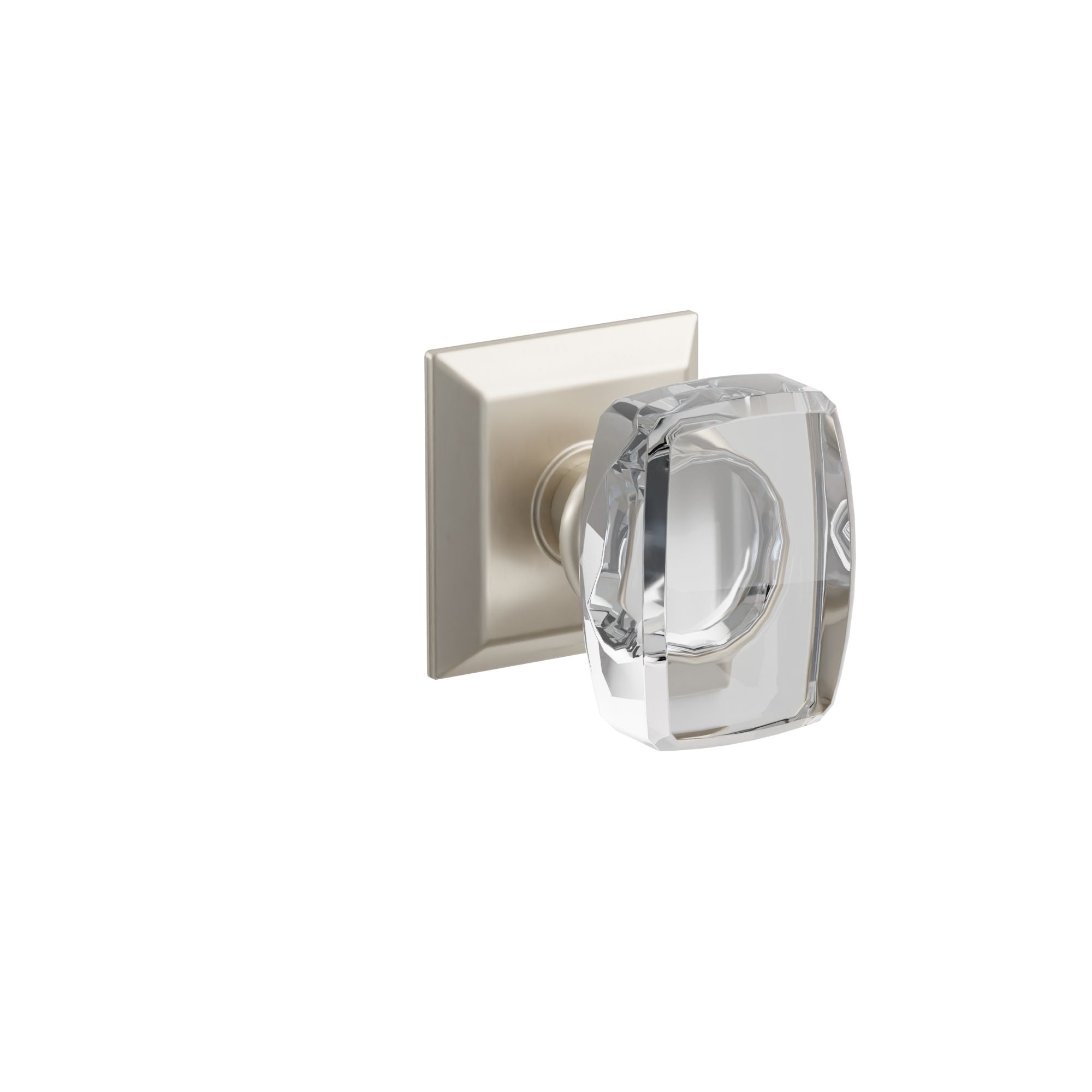 Emtek Concealed Fastener Windsor Glass Knob Set With Quincy Rosette