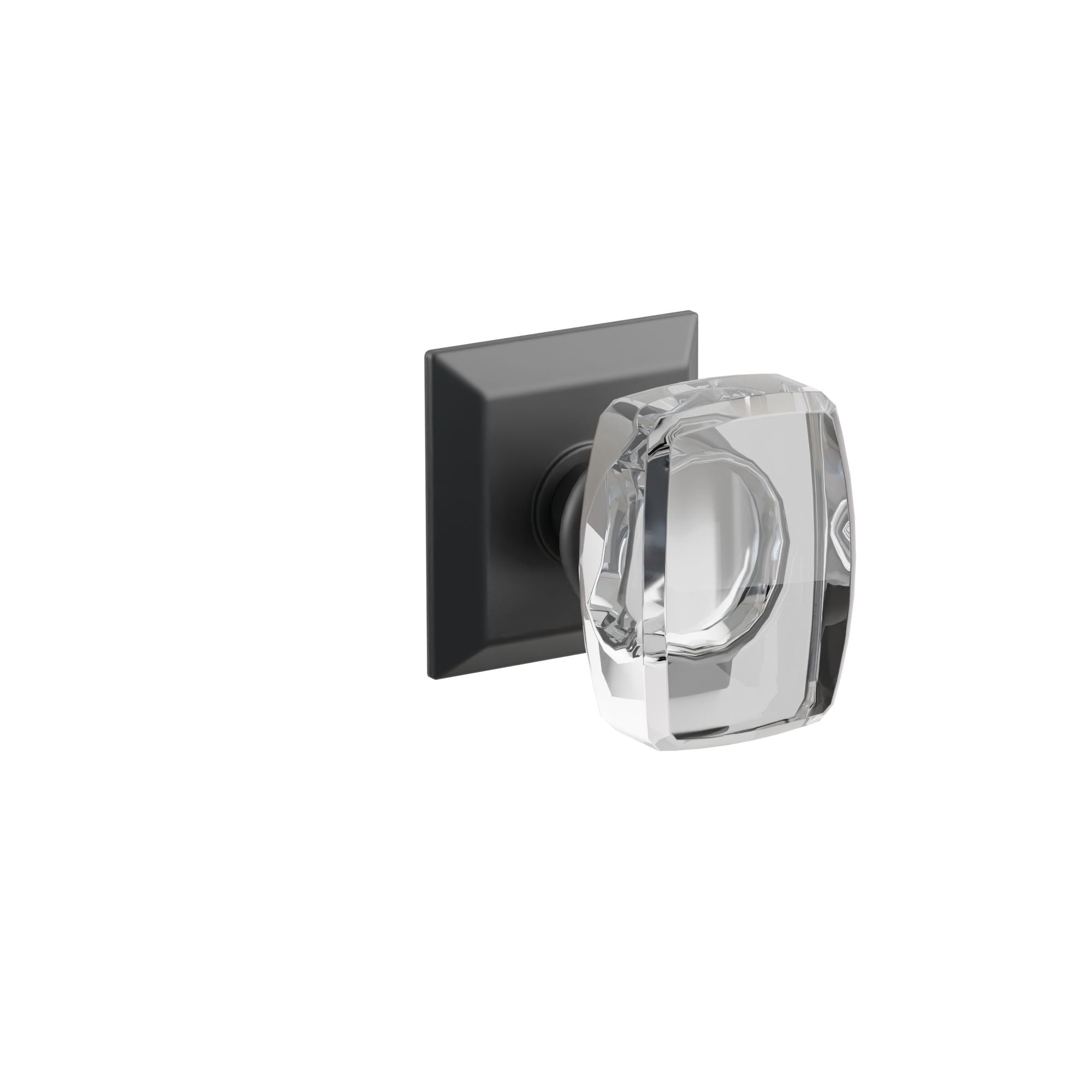 Emtek Concealed Fastener Windsor Glass Knob Set With Quincy Rosette