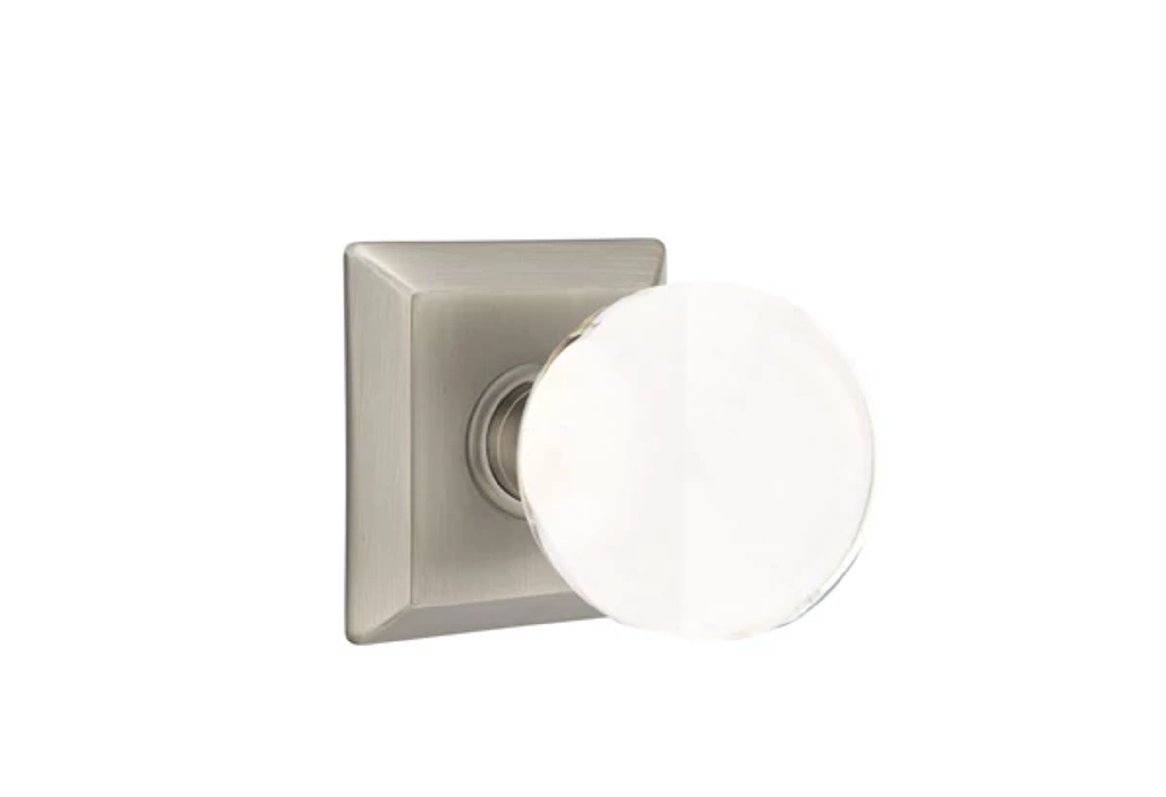 Emtek Bristol Glass Knob Set with Quincy Rosette