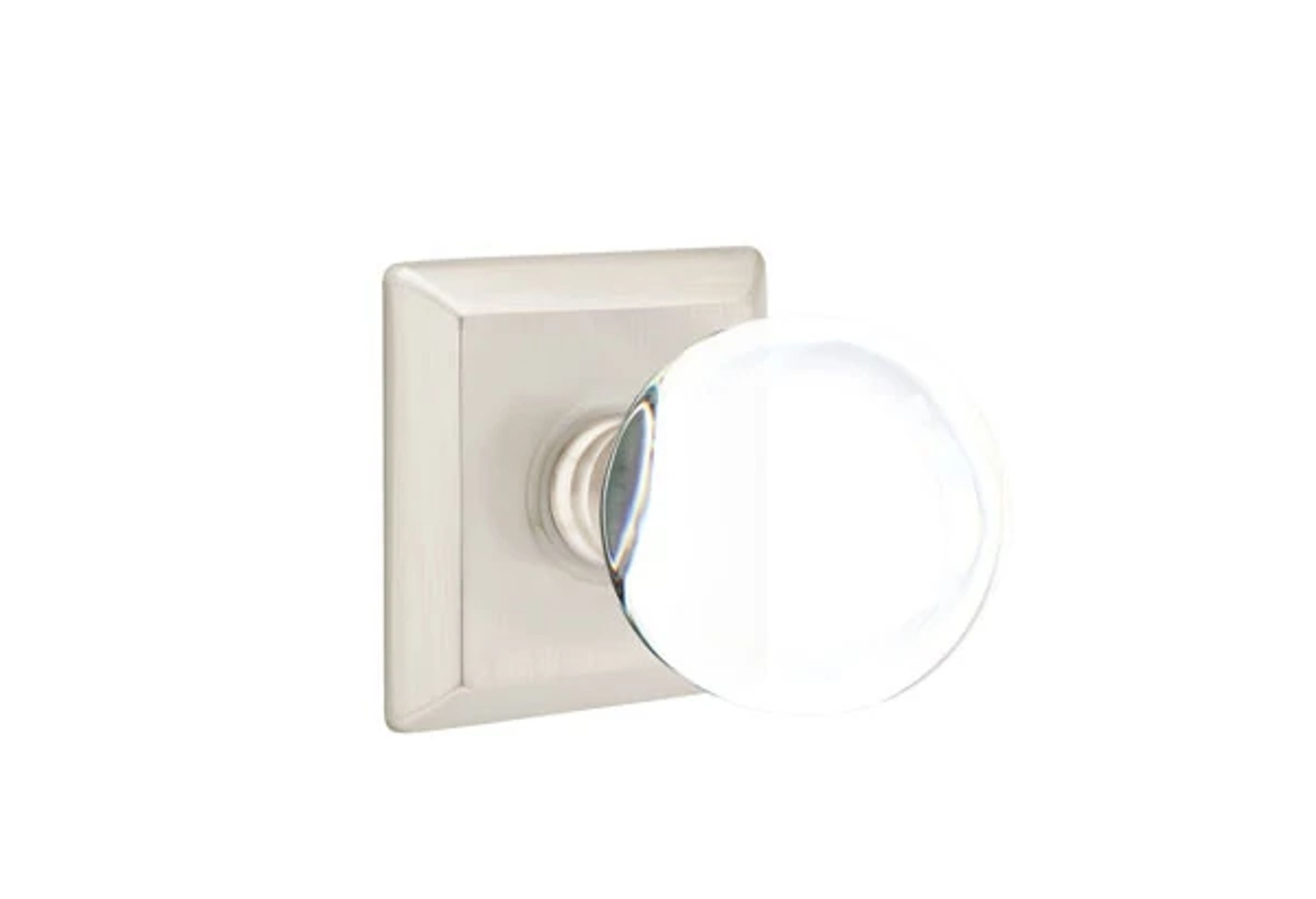 Emtek Bristol Glass Knob Set with Quincy Rosette