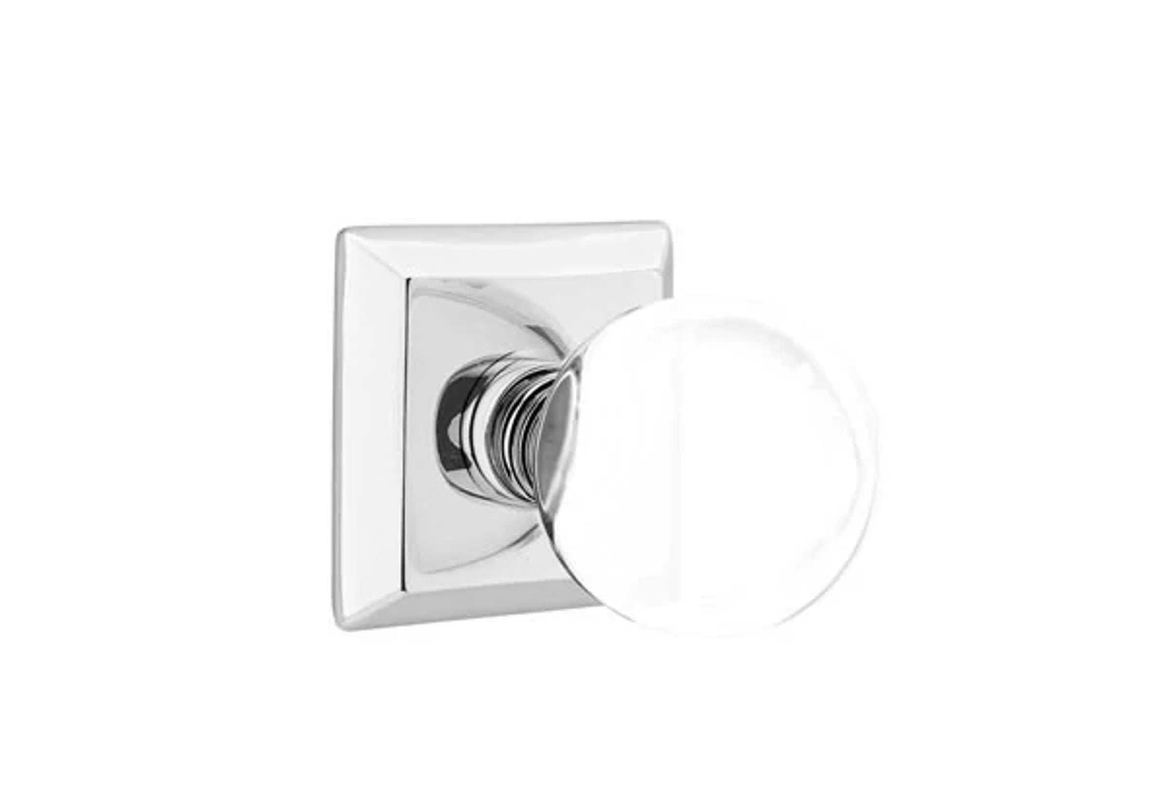 Emtek Bristol Glass Knob Set with Quincy Rosette