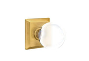 Emtek Concealed Fastener Bristol Glass Knob Set with Quincy Rosette