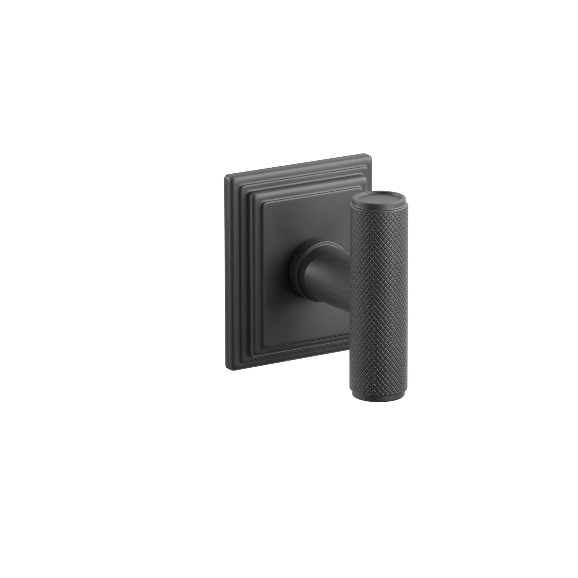 Emtek Concealed Fastener Ace Knurled Knob Set With Wilshire Rosette