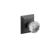 Emtek Concealed Fastener Astoria Glass Knob Set With Wilshire Rosette