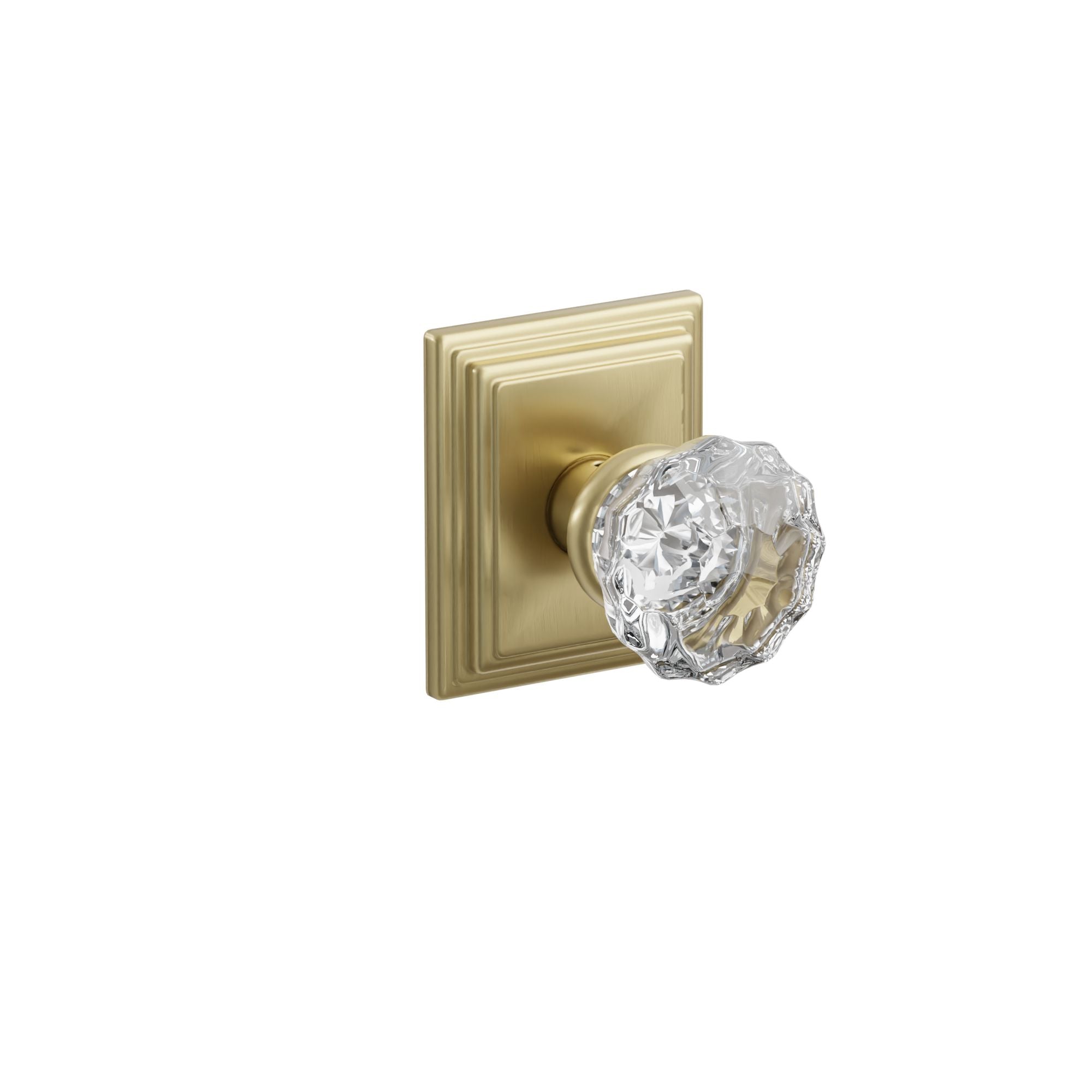 Emtek Concealed Fastener Astoria Glass Knob Set With Wilshire Rosette