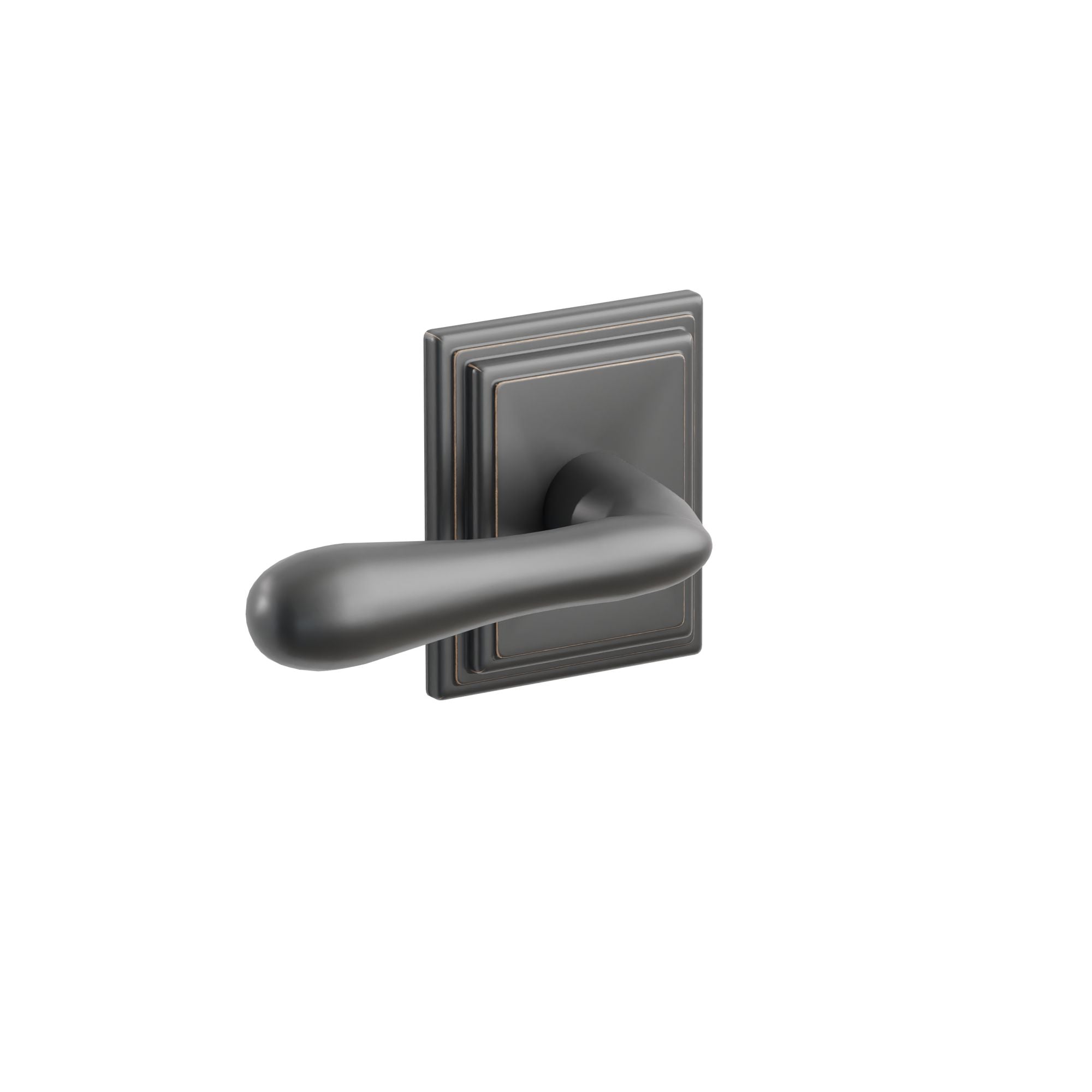 Emtek Concealed Fastener Basel Lever Set With Wilshire Rosette
