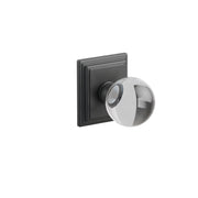 Emtek Concealed Fastener Bristol Glass Knob Set With Wilshire Rosette